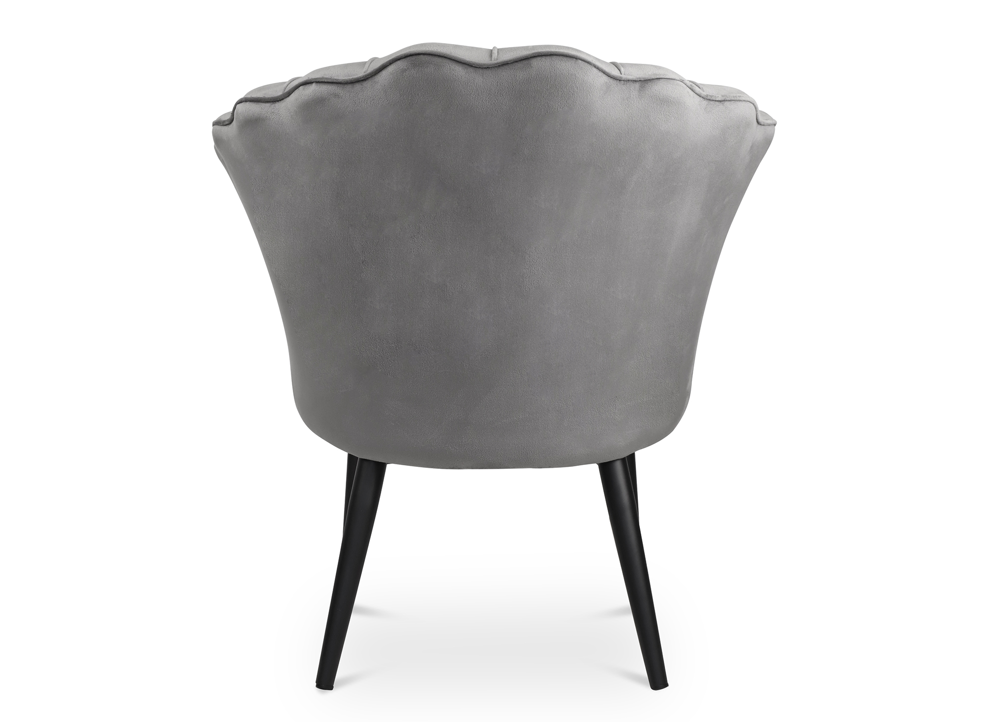 Fauteuil design en velours gris ROKIA