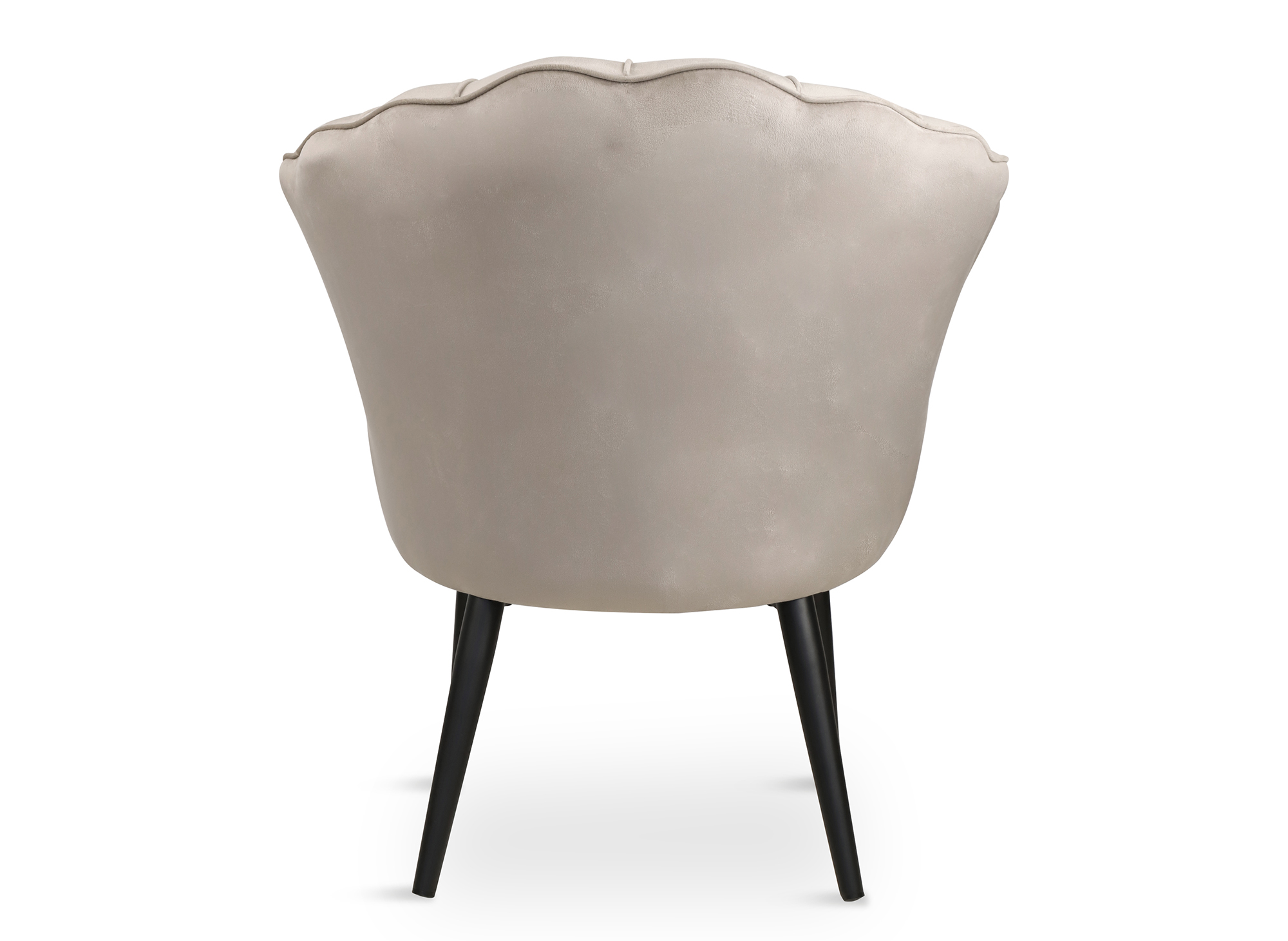 Fauteuil design en velours beige ROKIA