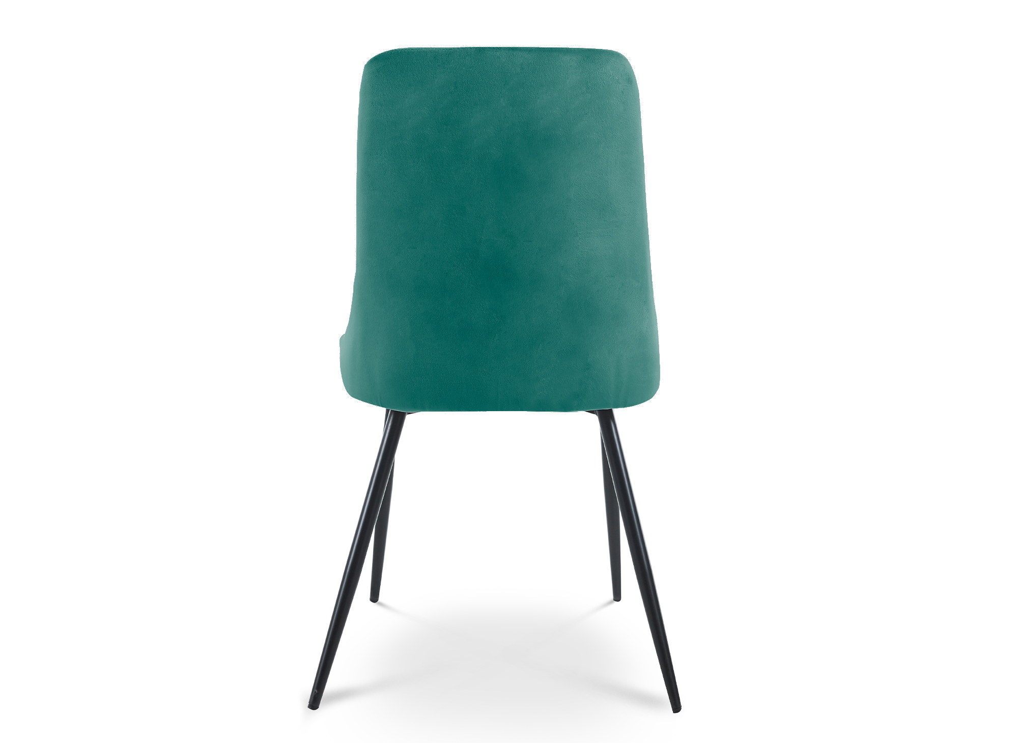 Lot de 4 chaises design en velours vert OLVEA