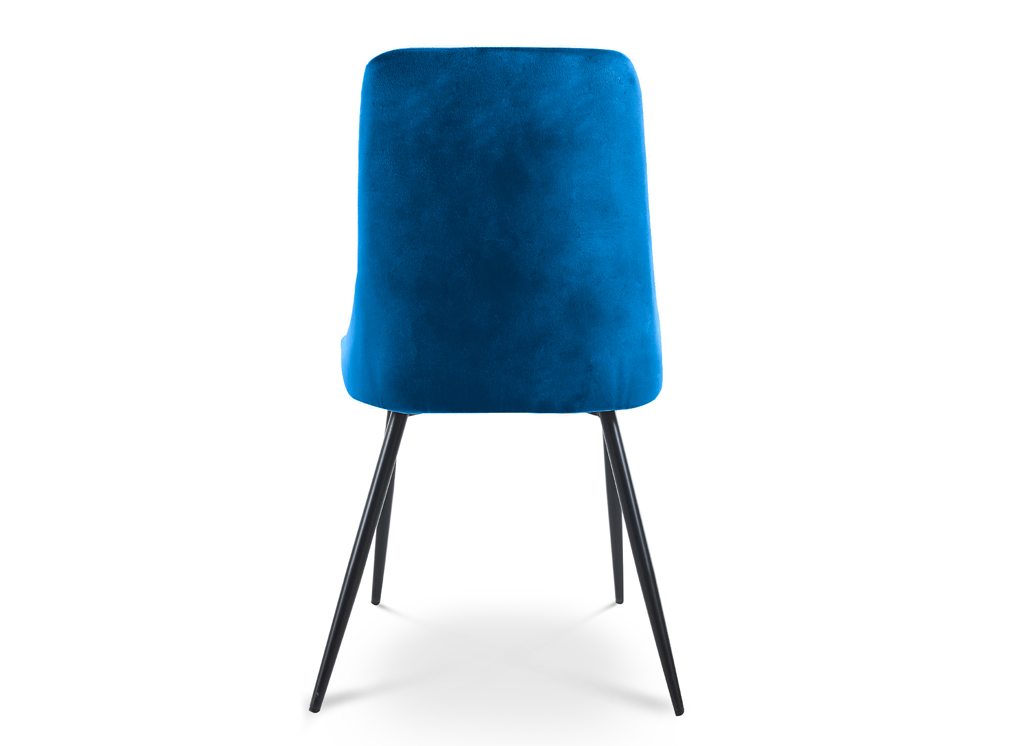 Lot de 4 chaises design en velours bleu OLVEA