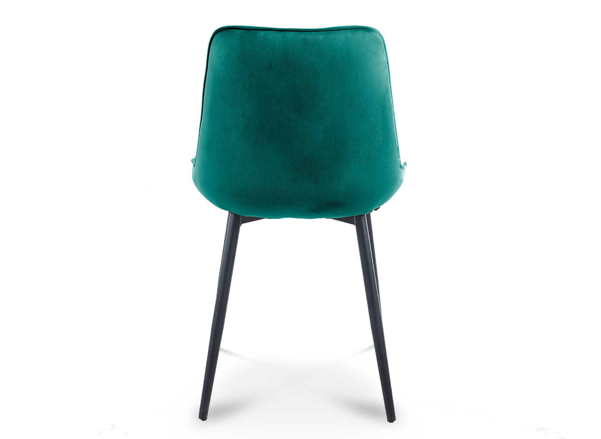 Lot de 4 chaises design en velours vert ELOVA