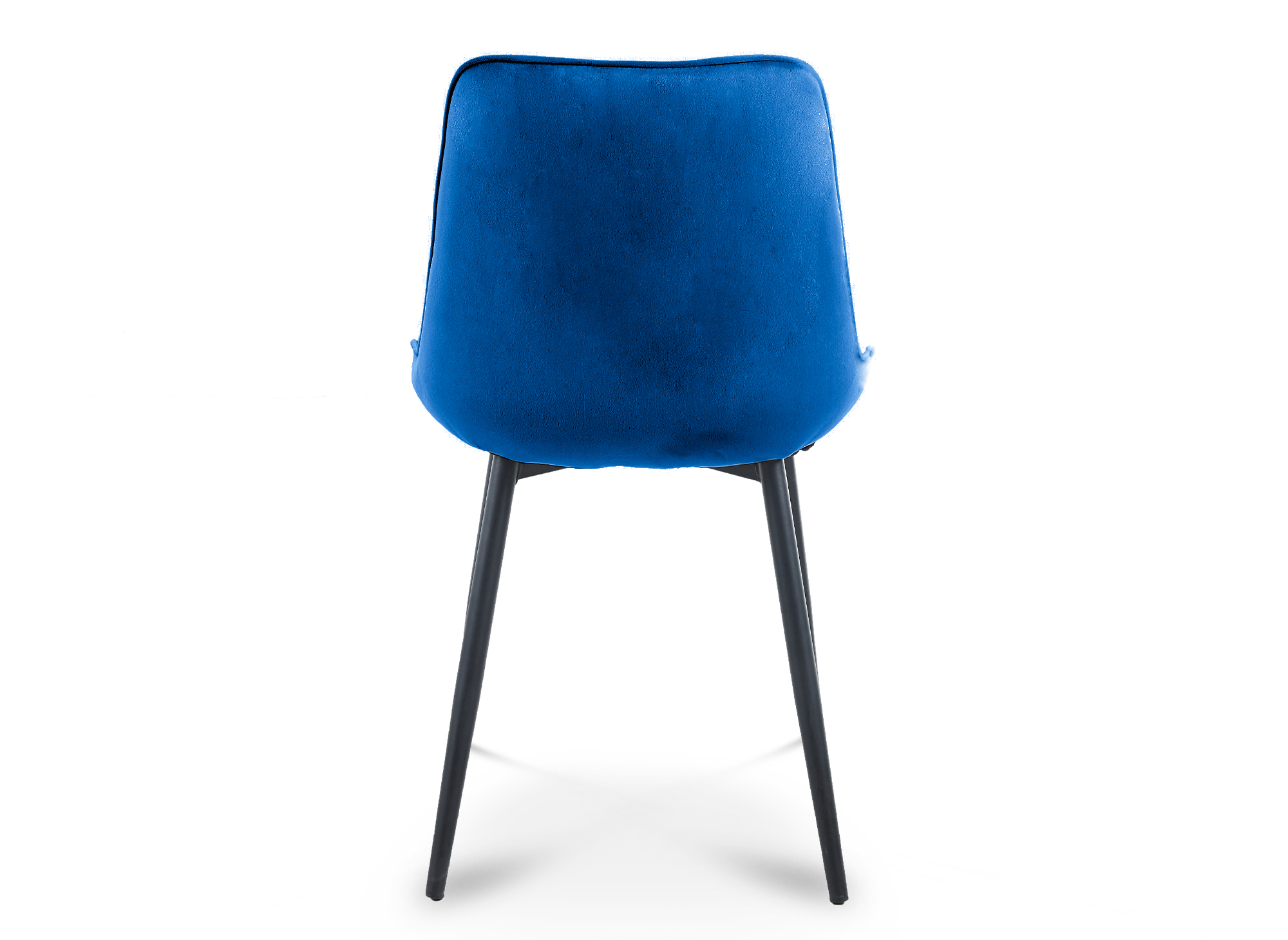 Lot de 4 chaises design en velours bleu ELOVA