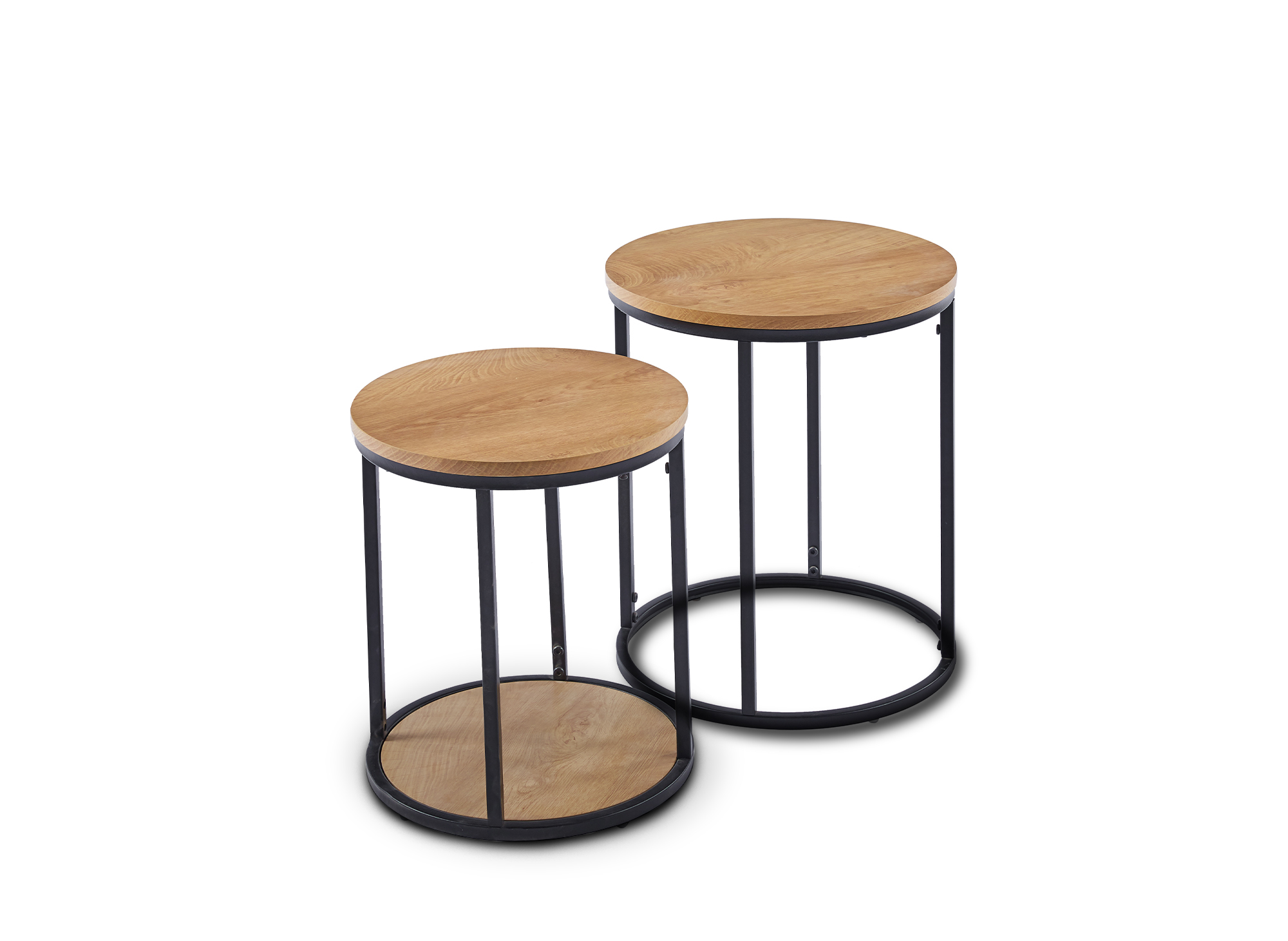 Lot de 2 tables basses rondes design INDRA