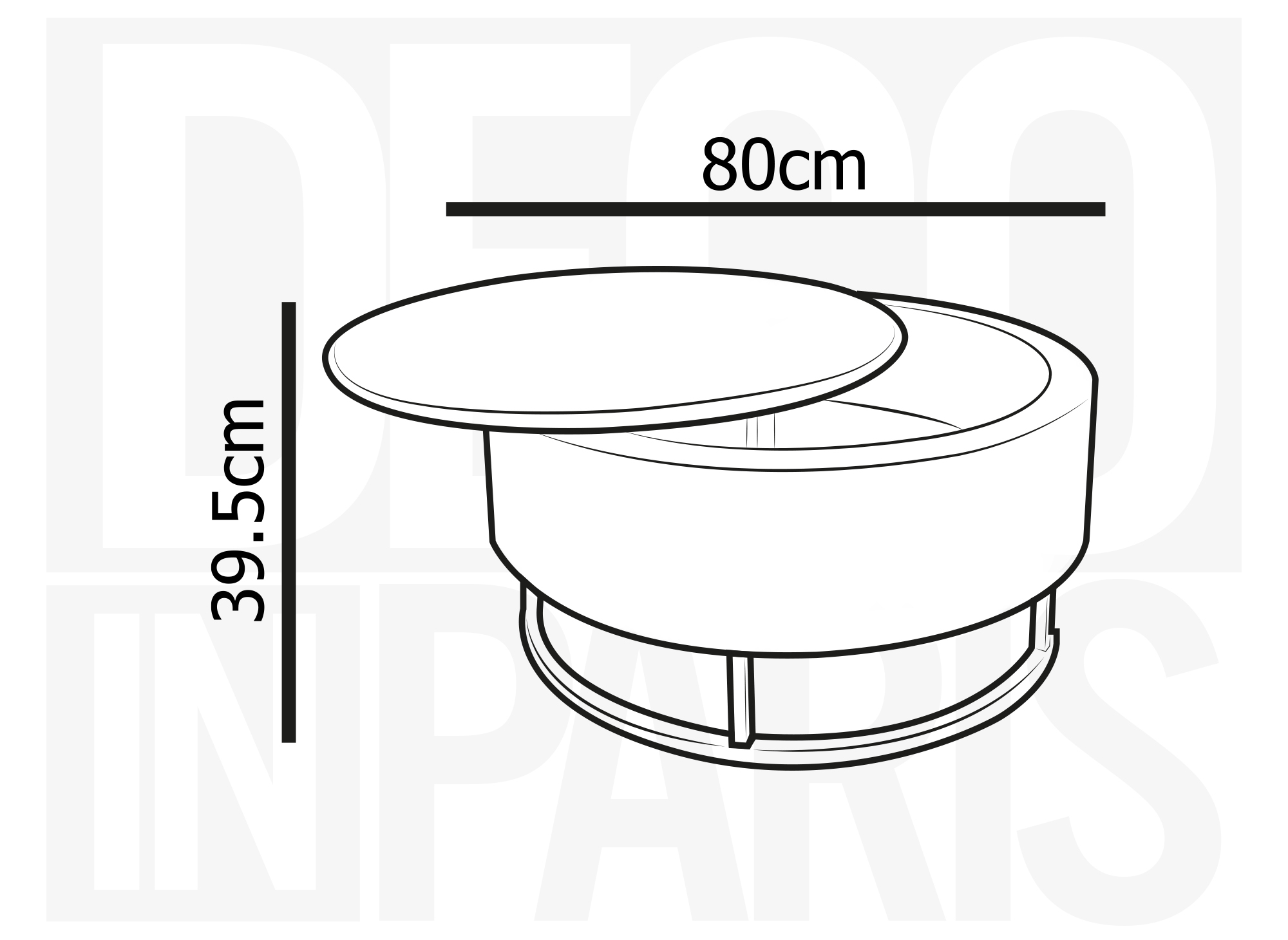 Table basse ronde avec plateau pivotant et rangement en bois et métal blanc BELYA