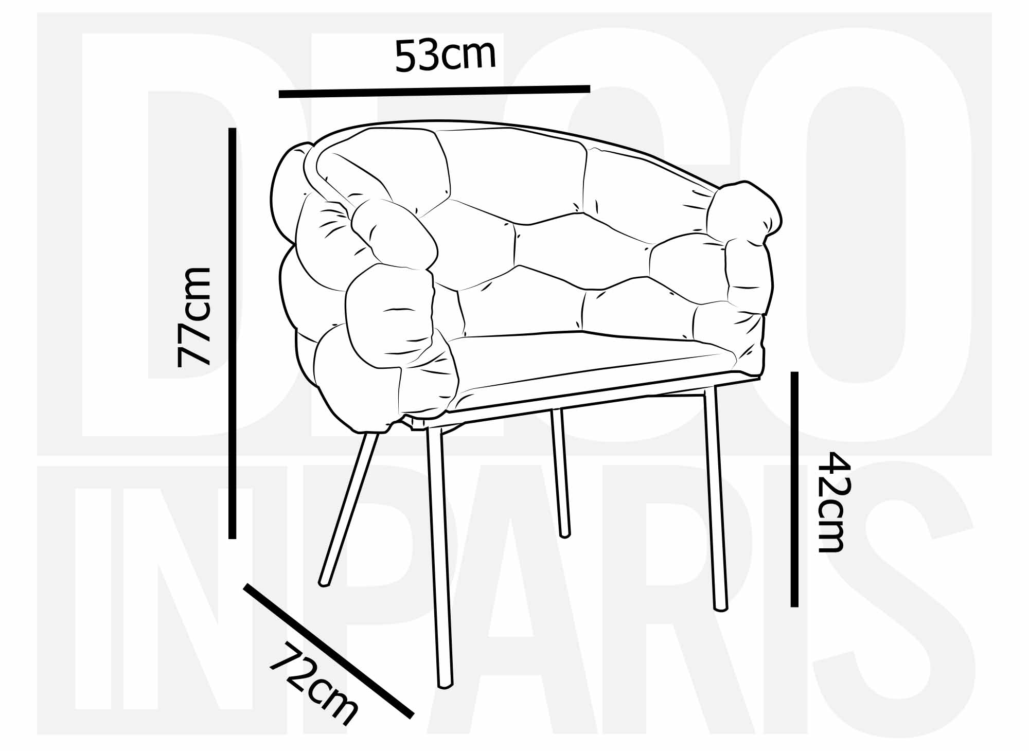 Lot de 2 chaises effet peau de mouton blanc pieds en métal noir CHARLOTTE