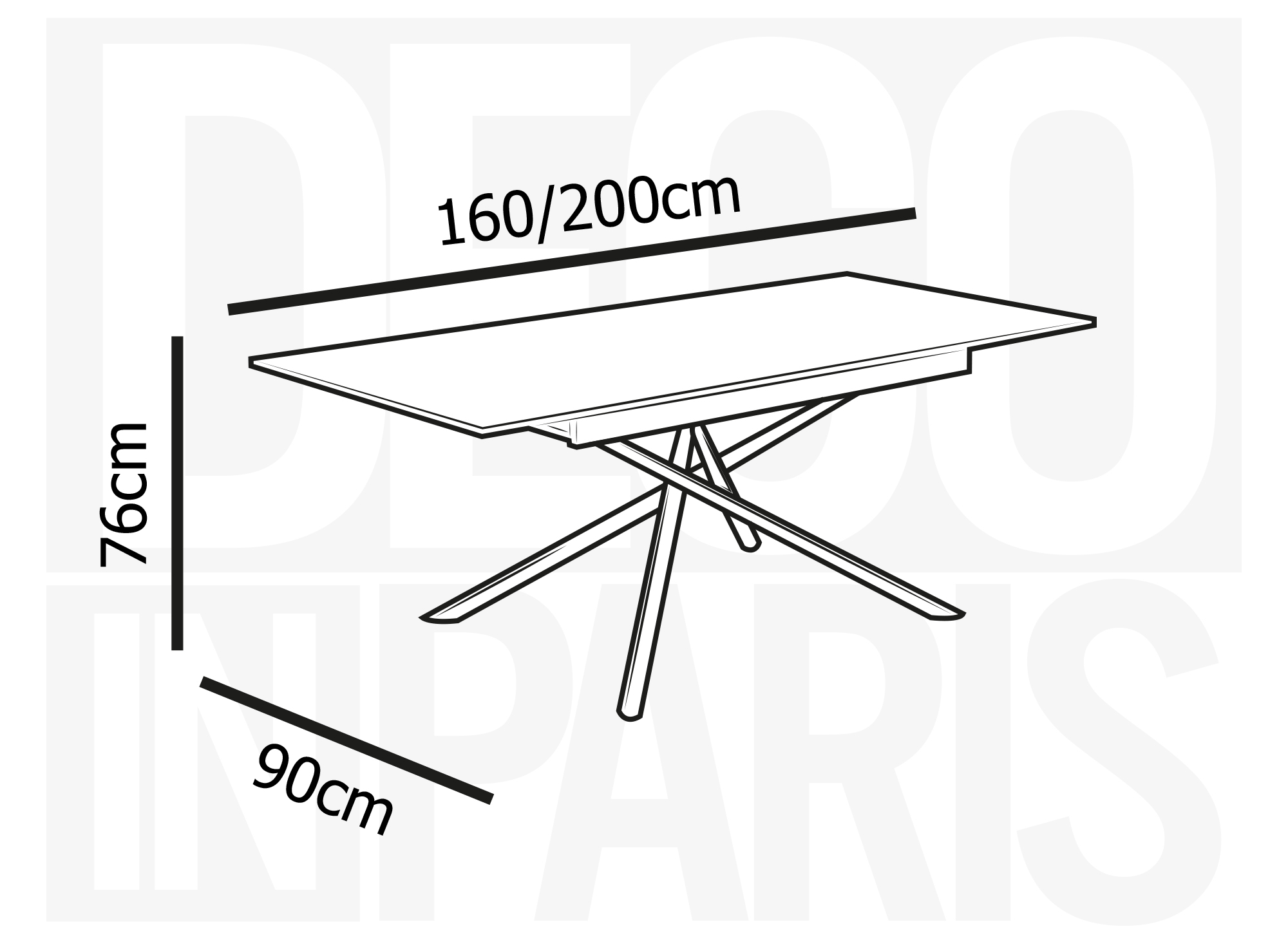 Table à manger rectangulaire à rallonge couleur chêne foncé ZORO