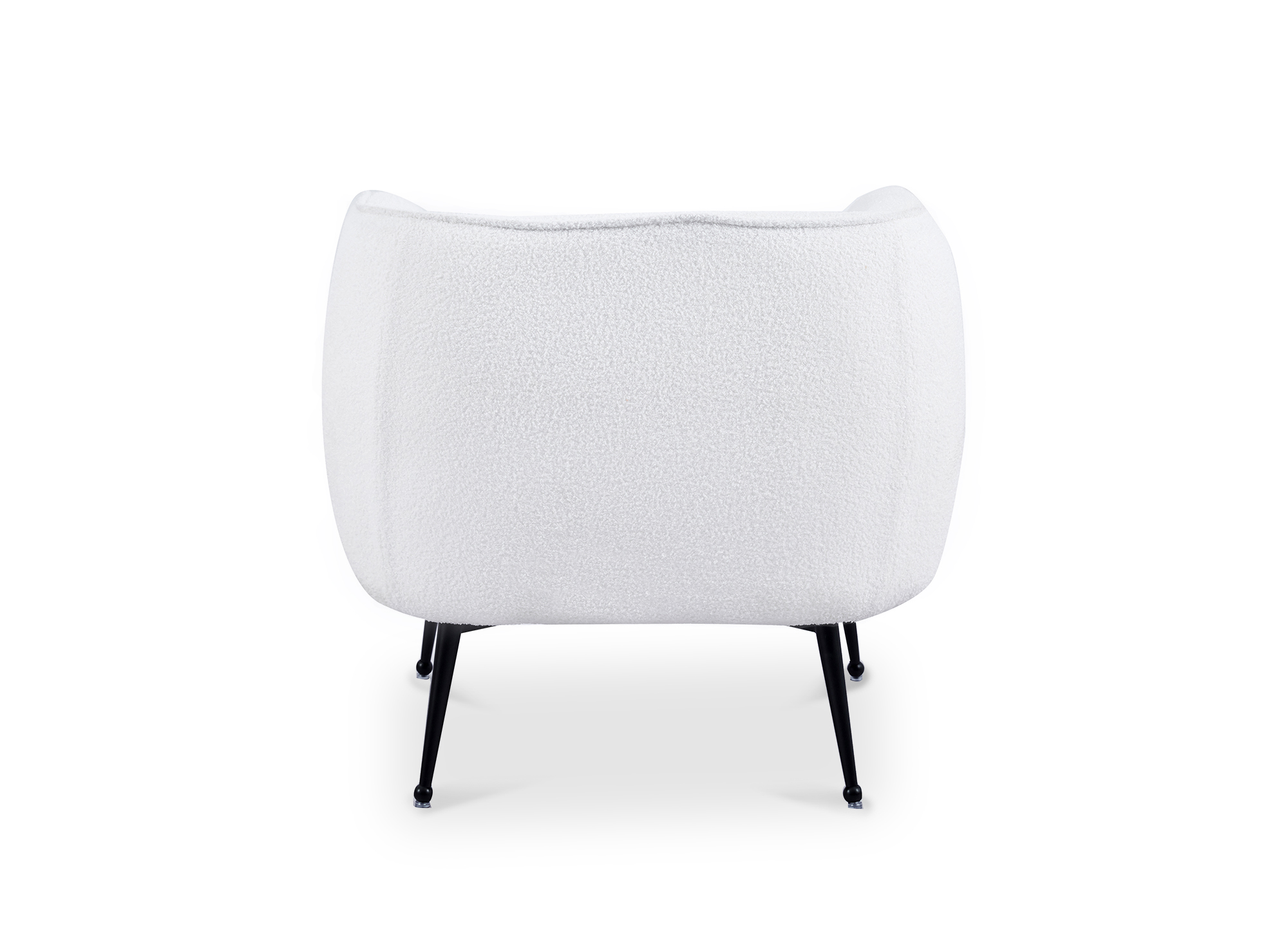 Fauteuil cabriolet tissu bouclette blanc PERRY