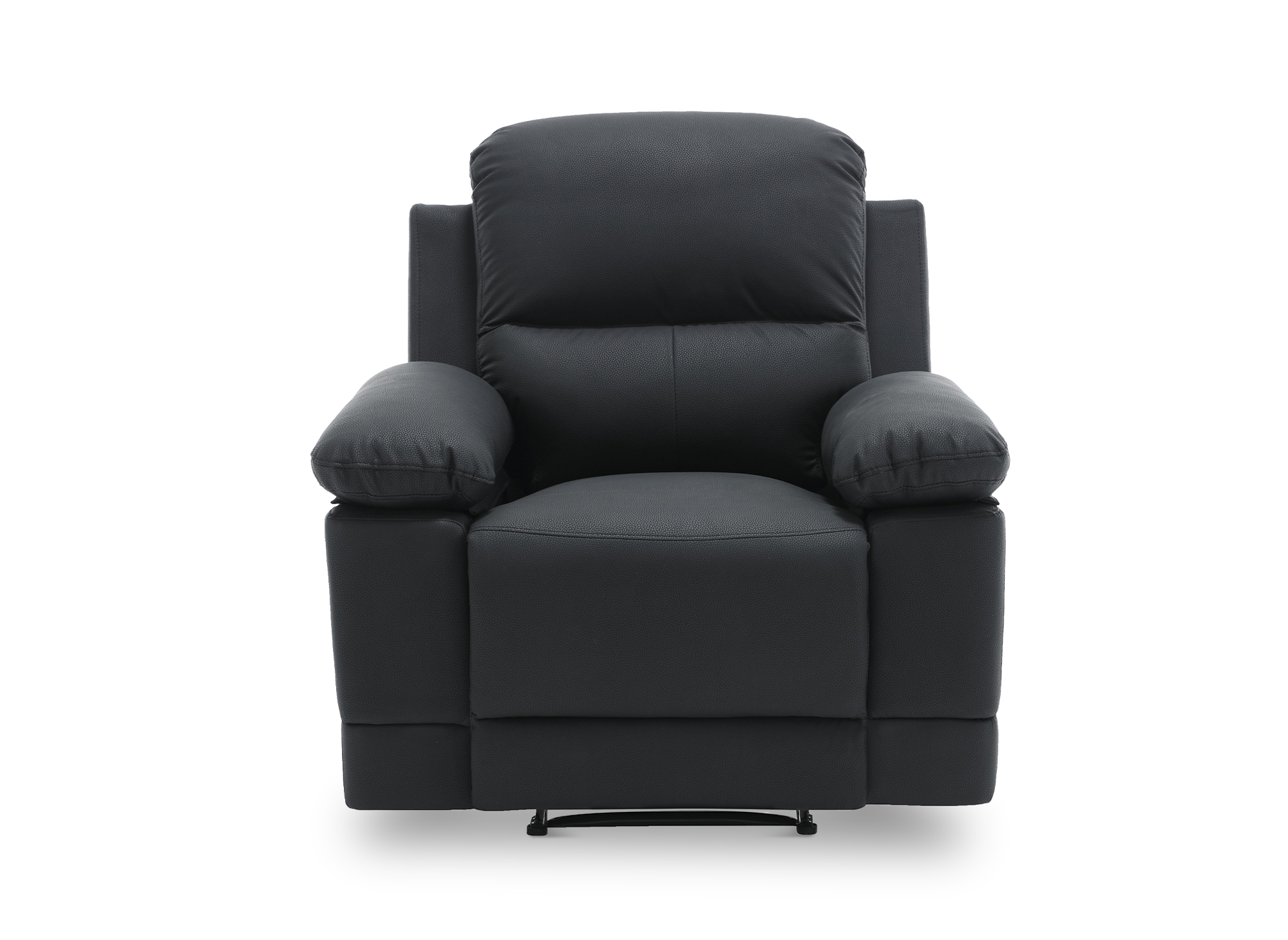 Fauteuil relax manuel en simili cuir noir DANY