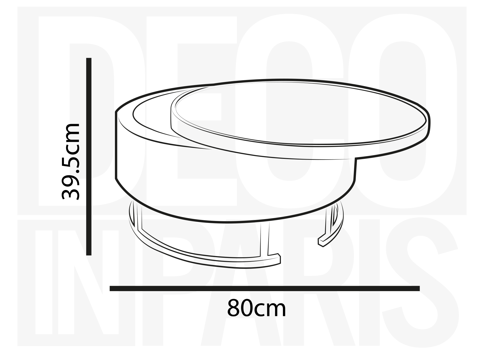 Table basse ronde avec plateau pivotant et rangement en bois et métal noir THELIO