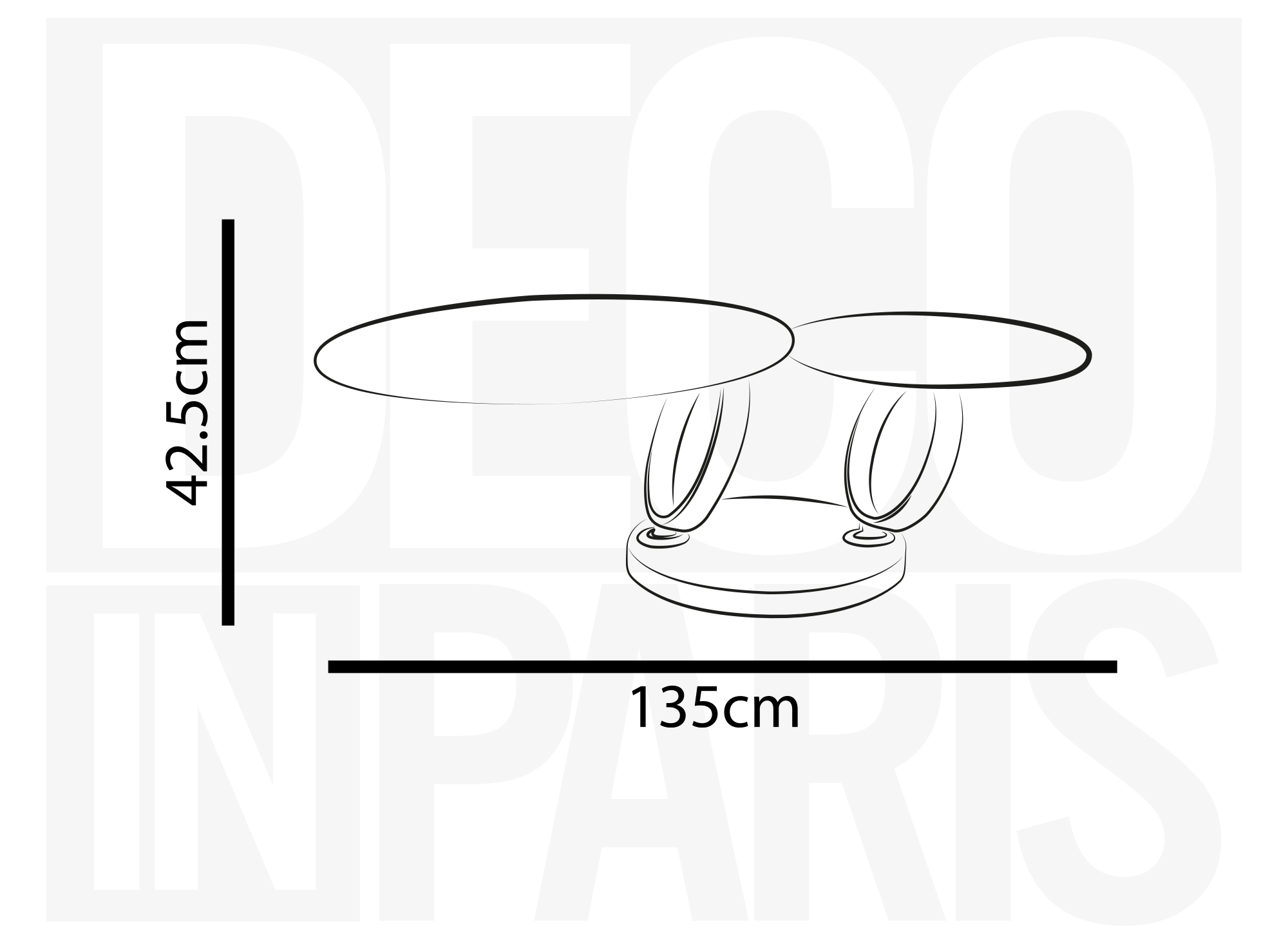 Table basse ronde 2 plateaux pivotants en verre et céramique blanc MAINA