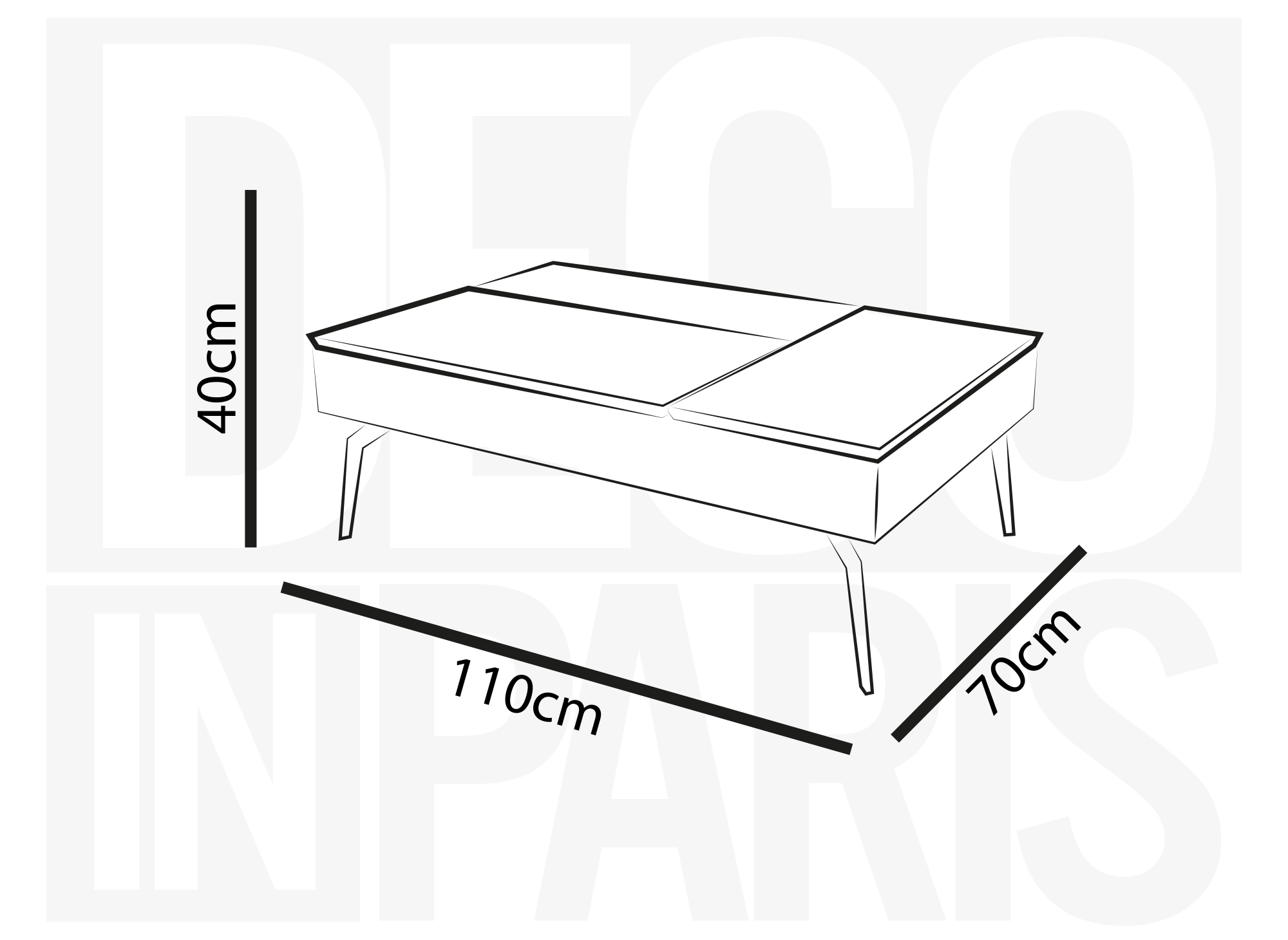 Table basse design avec plateau relevable en céramique blanche SILVANA