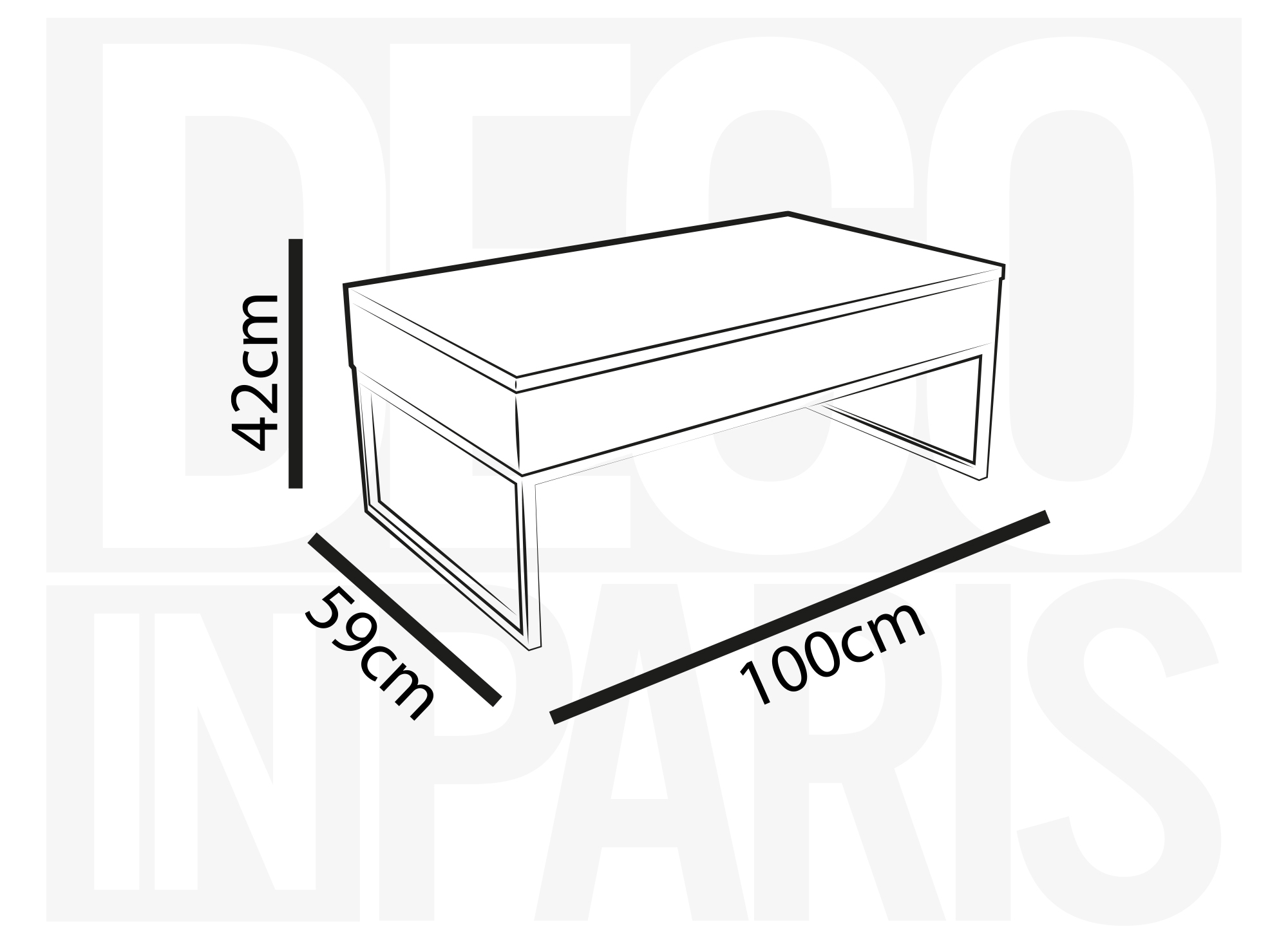 Table basse design avec plateau relevable en céramique blanche MARIE