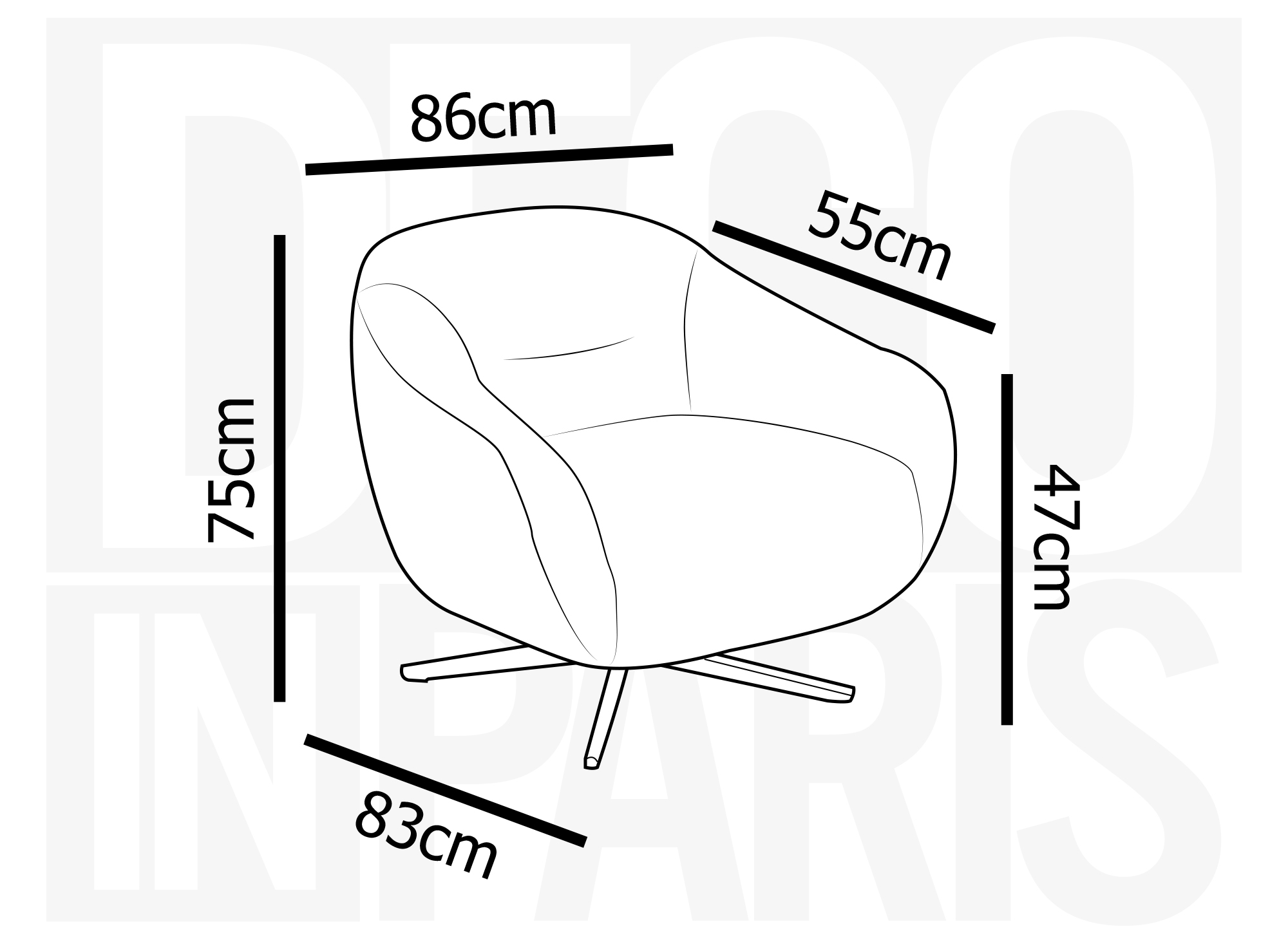 Fauteuil pivotant en velours chiné jaune moutarde ALEZIO