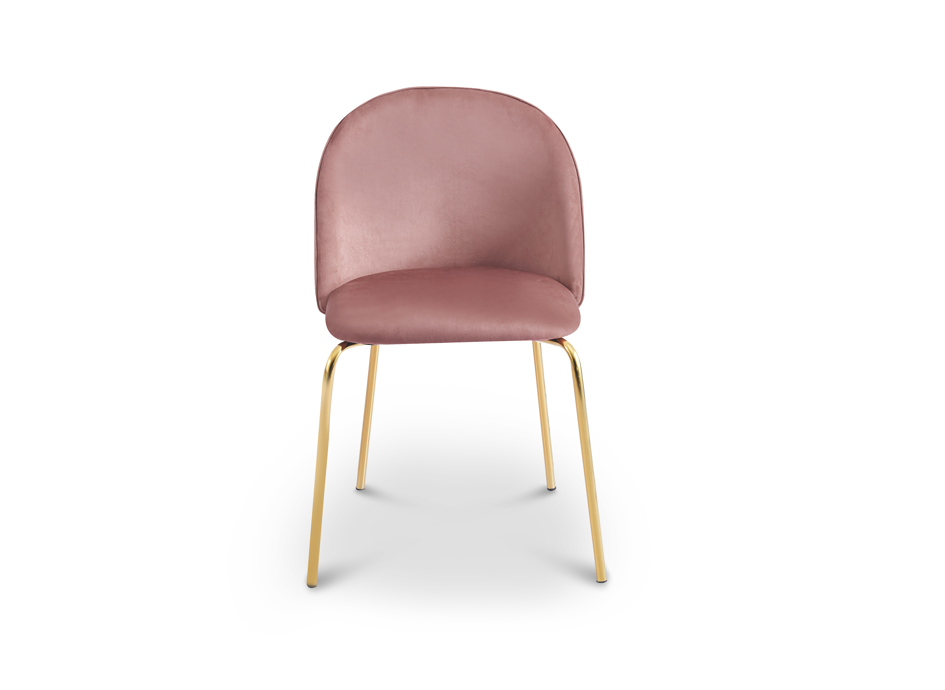 Lot de 2 chaises design en velours rose ARABEL