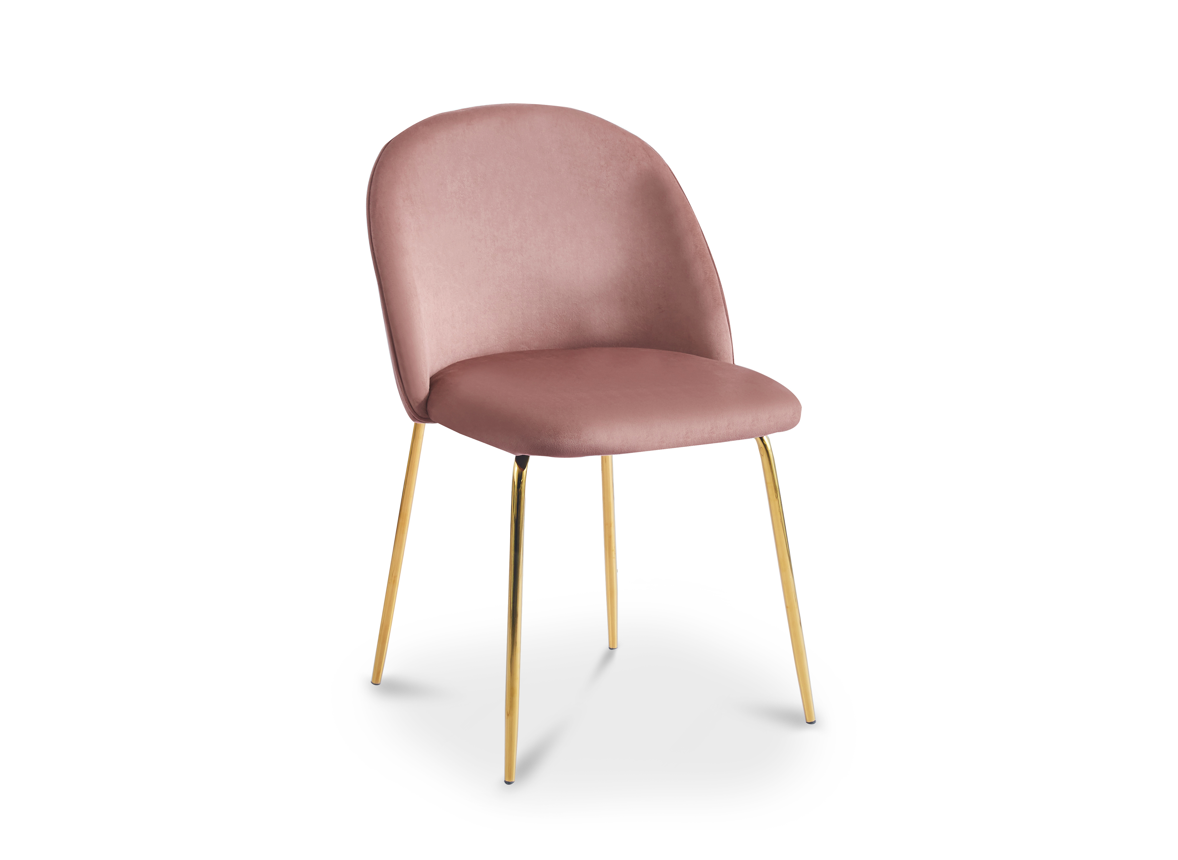 Lot de 2 chaises design en velours rose ARABEL