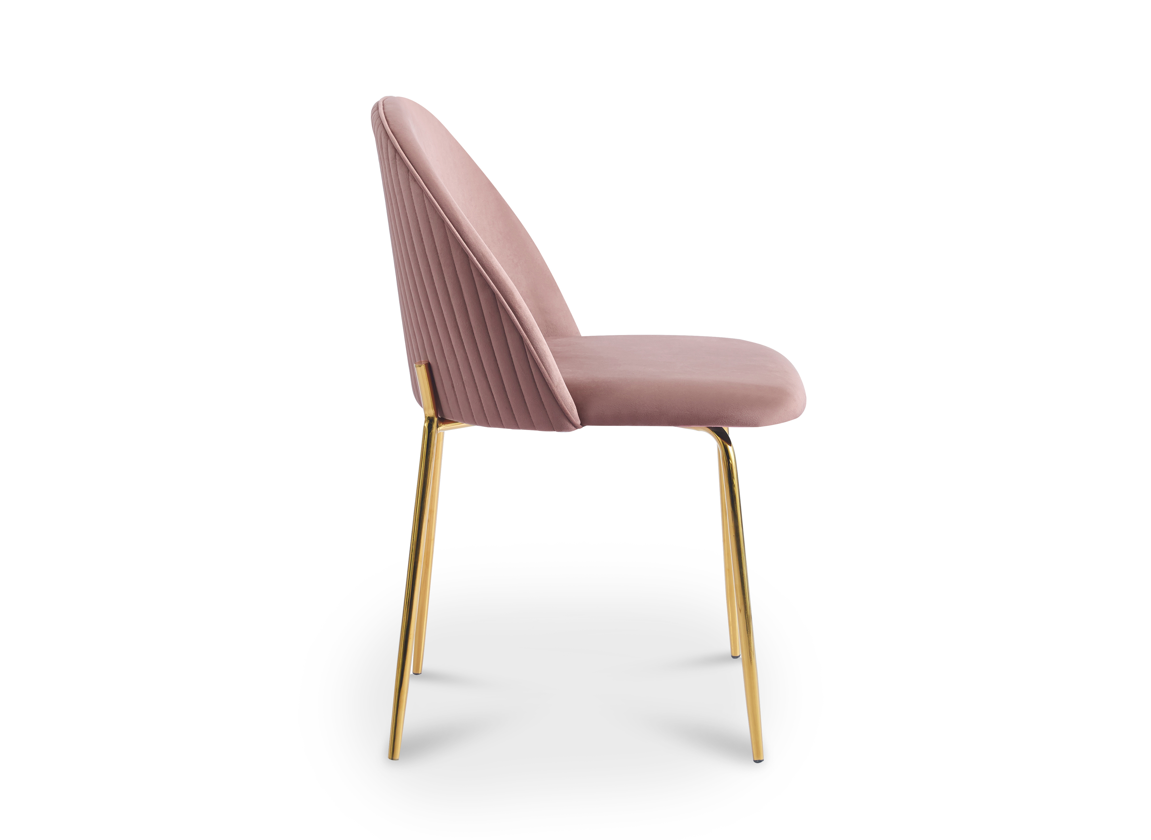 Lot de 2 chaises design en velours rose ARABEL