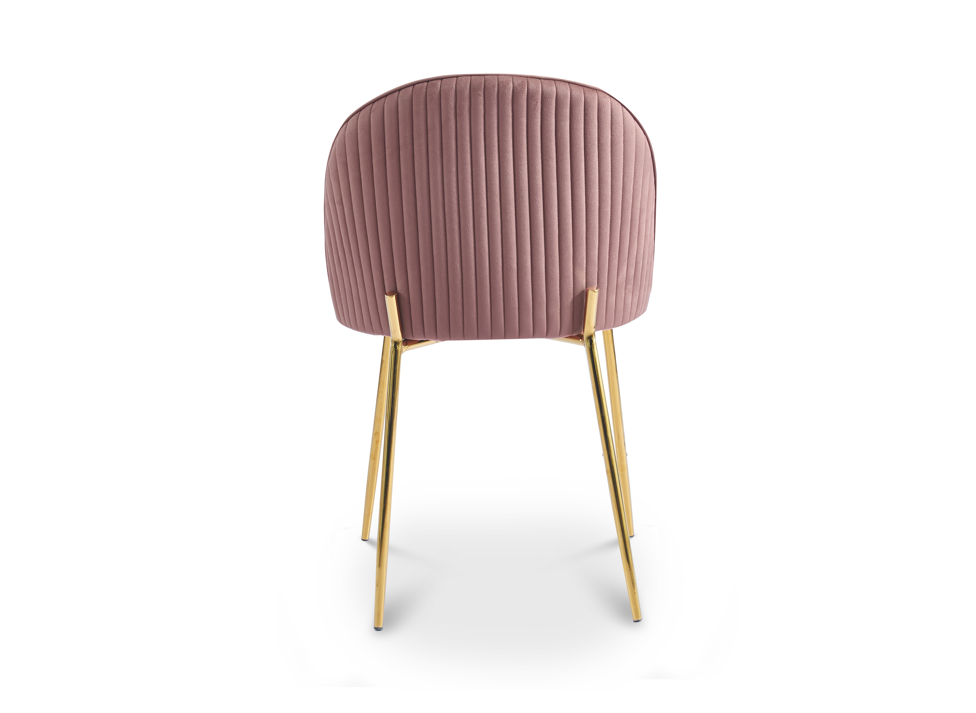 Lot de 2 chaises design en velours rose ARABEL