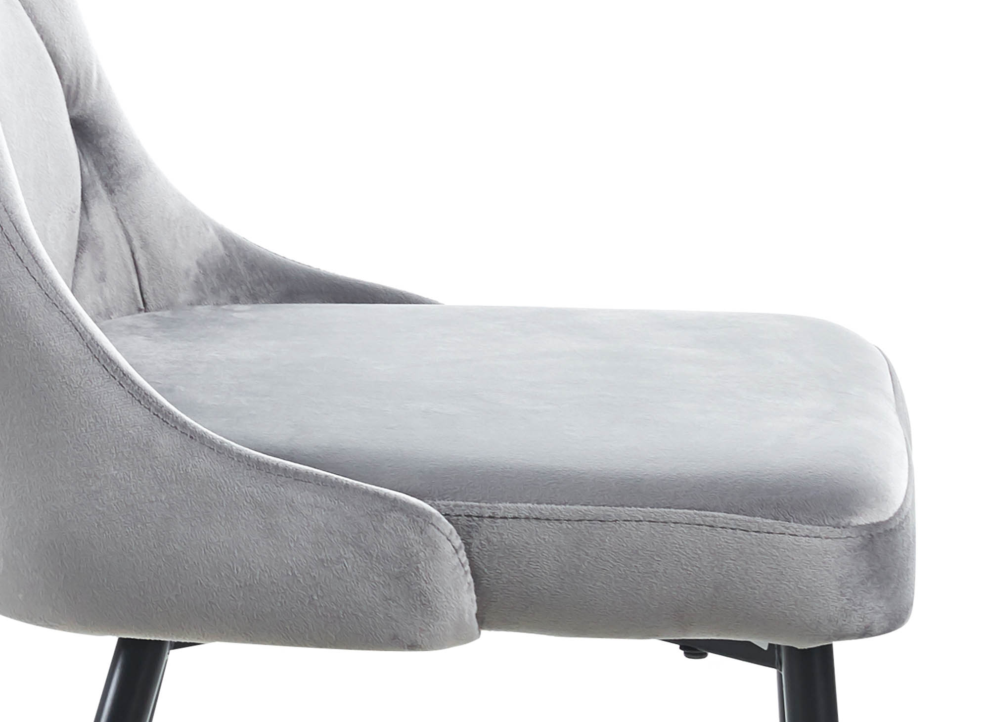 Lot de 4 chaises design en velours gris OLVEA