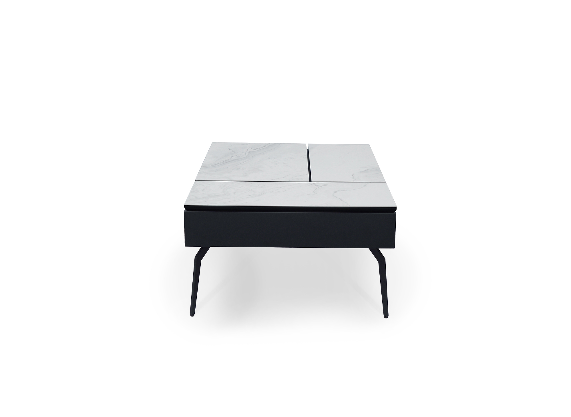 Table basse design avec plateau relevable en céramique blanche SILVANA