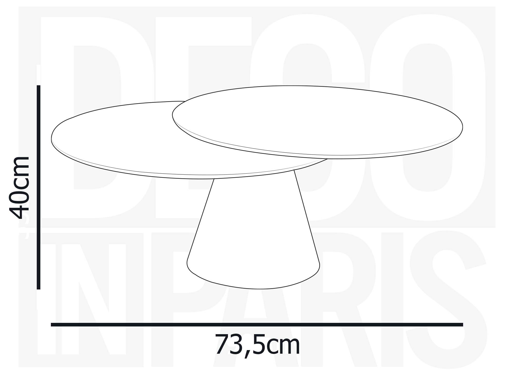 Table basse ronde à plateau pivotant en verre trempé et céramique effet marbre blanc SELENIA