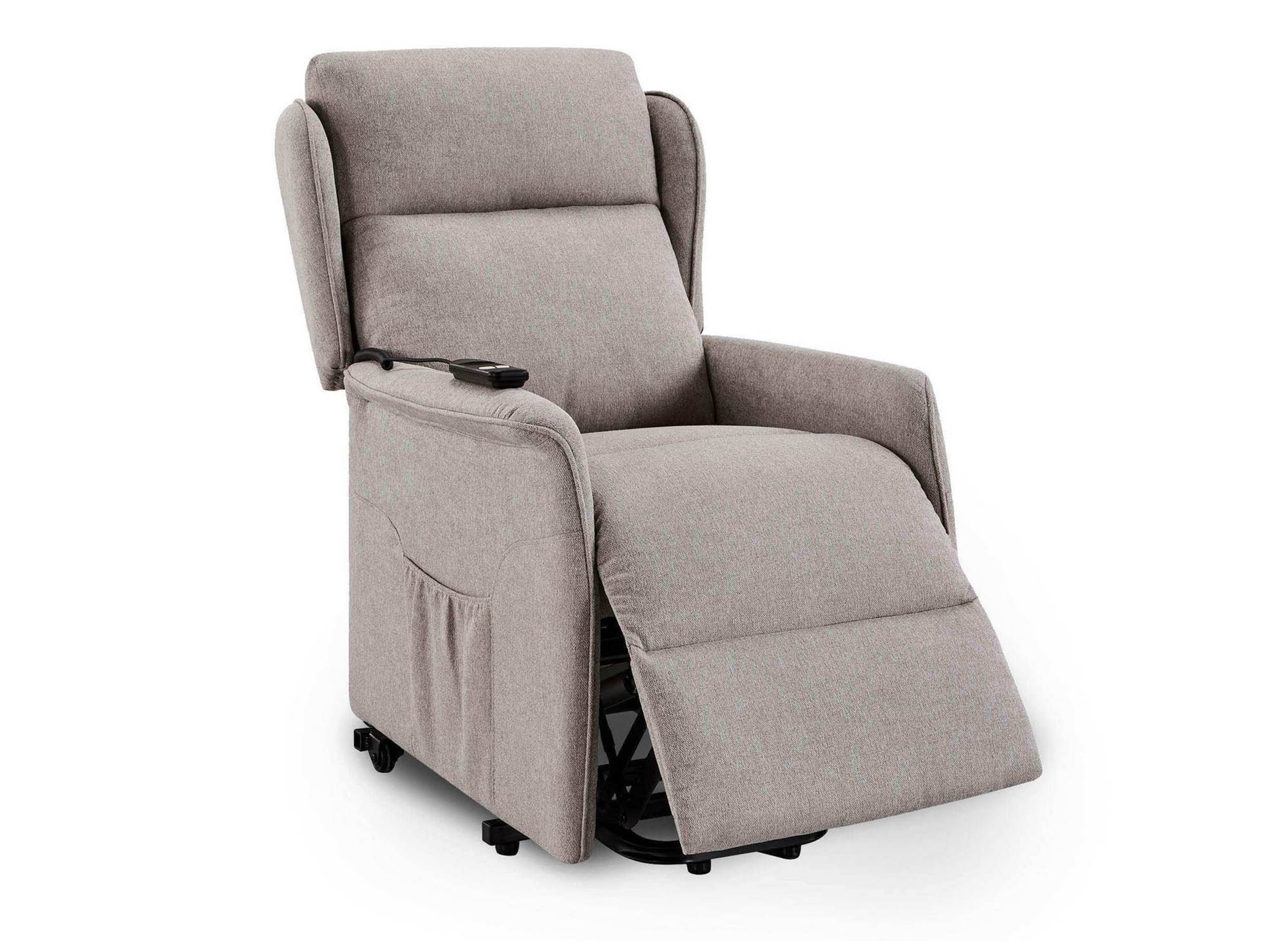 Fauteuil releveur relax en tissu beige à commande électrique DARKO