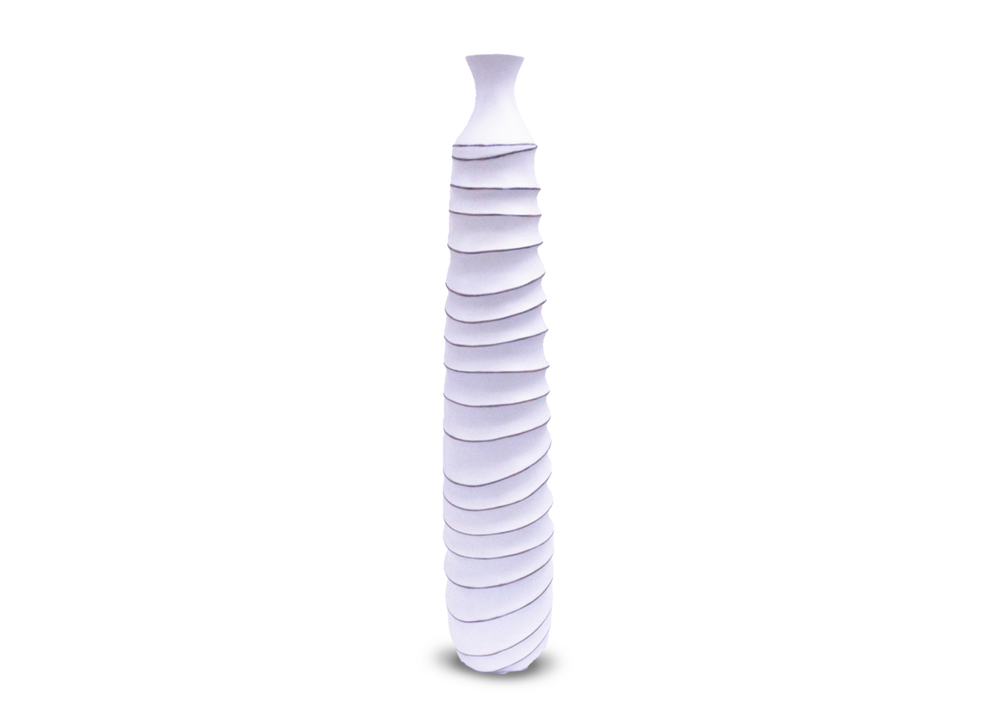 Grand vase en résine blanc H93 cm TWIST