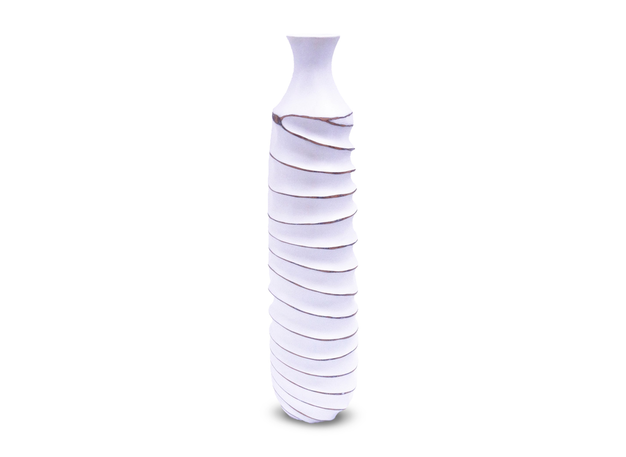 Grand vase en résine blanc H60 cm TWIST