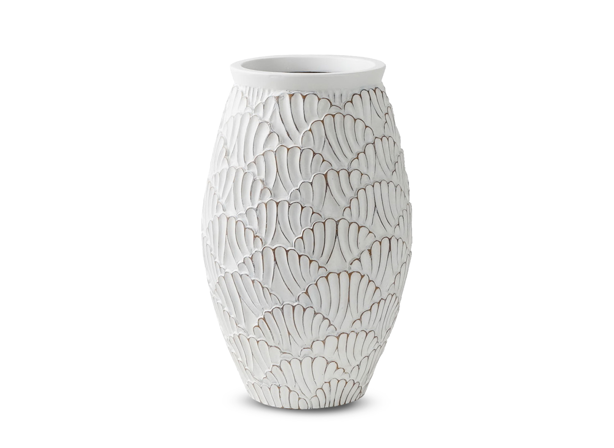 Vase en résine blanche H43 cm CEDRE