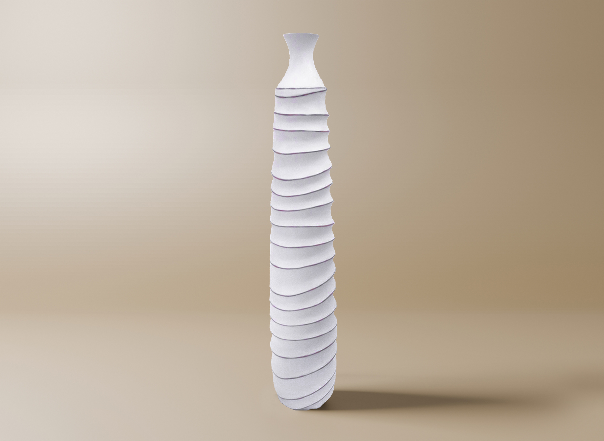 Grand vase en résine blanc H93 cm TWIST