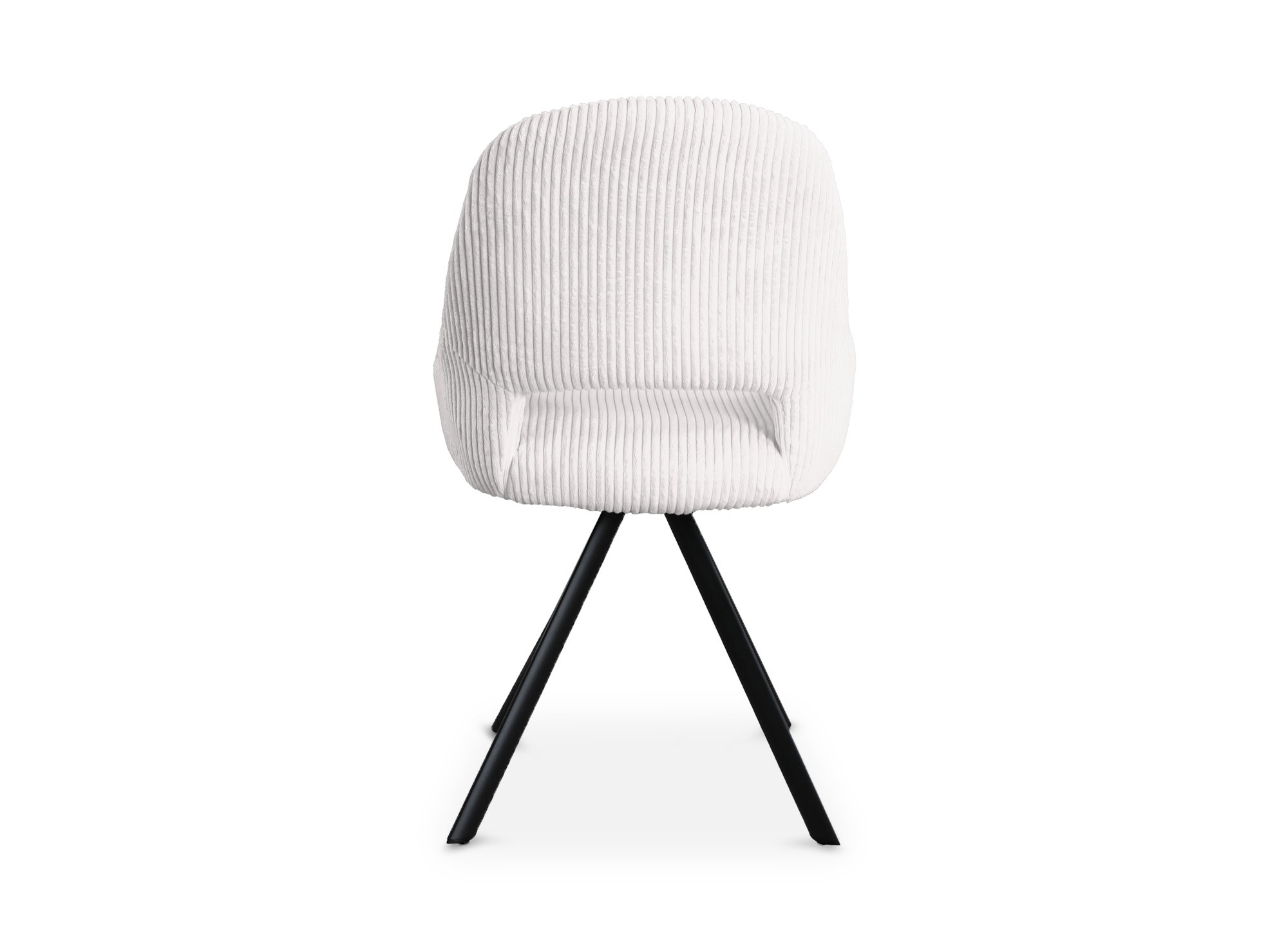 Lot de 2 chaises design en velours côtelé blanc écru SYRA