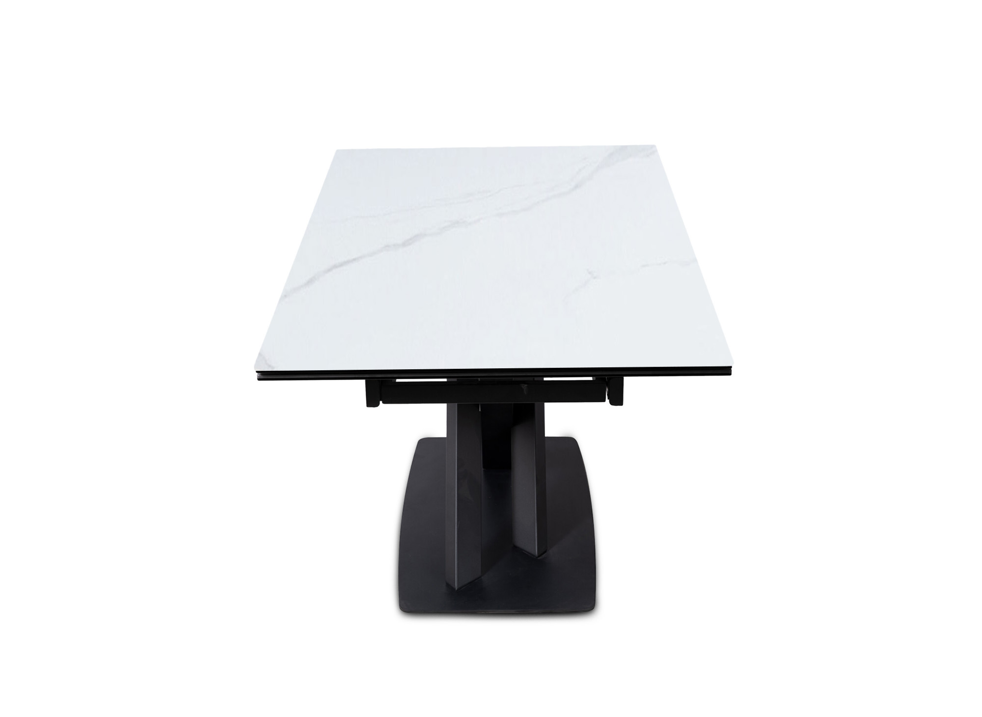 Table à manger extensible en céramique blanche 6-10 personnes ELEGANCE