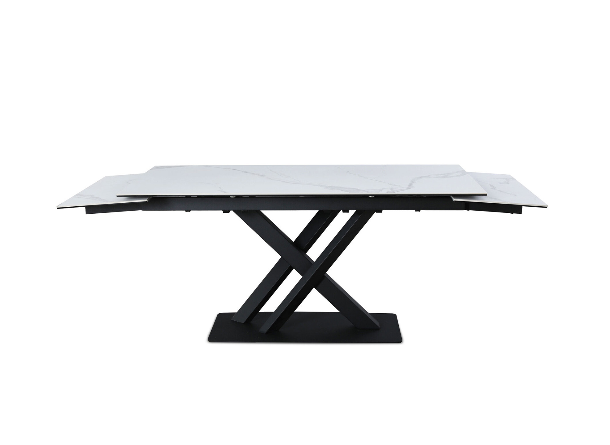 Table à manger extensible en céramique blanche 6-10 personnes ELEGANCE