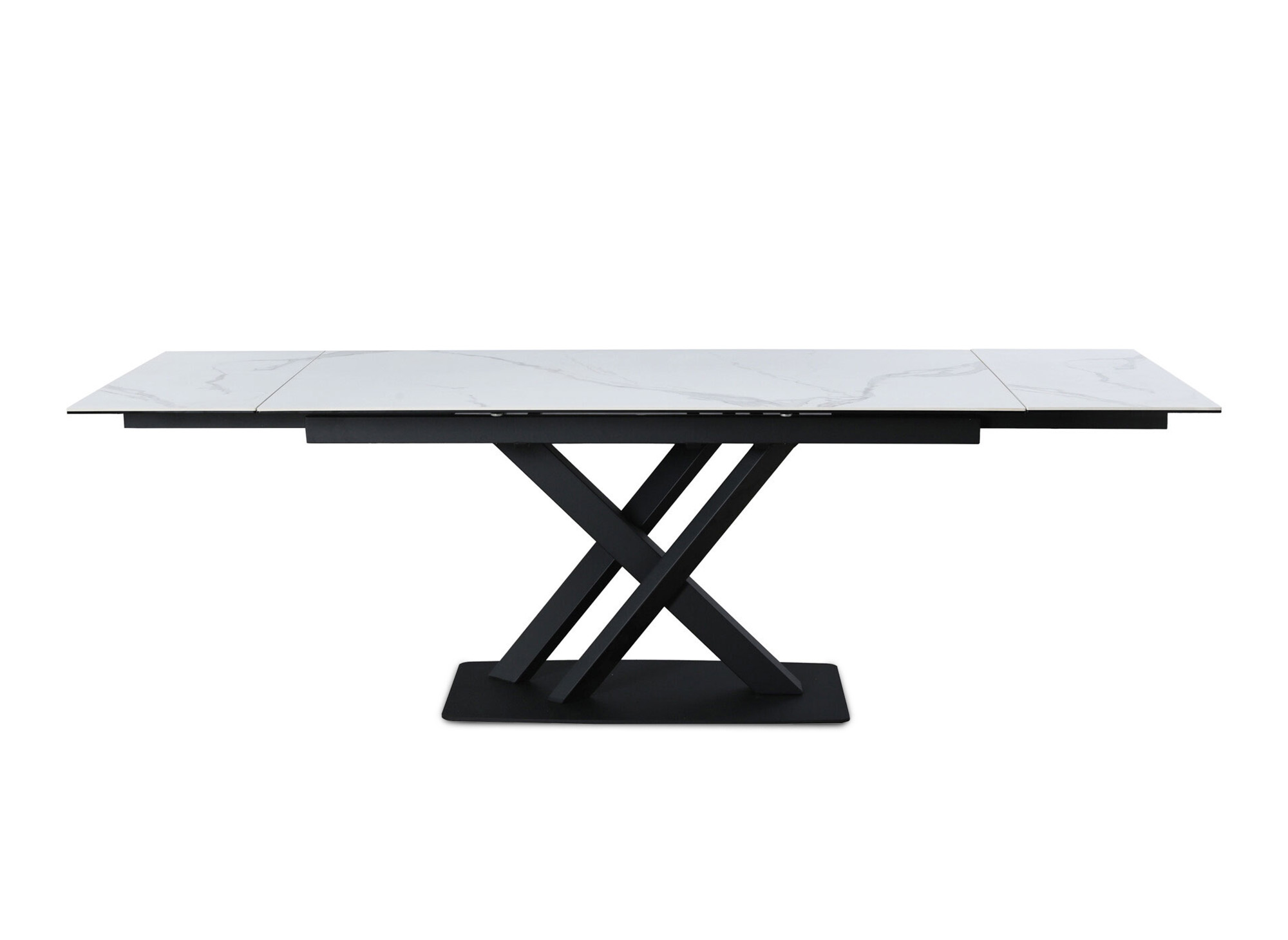 Table à manger extensible en céramique blanche 6-10 personnes ELEGANCE