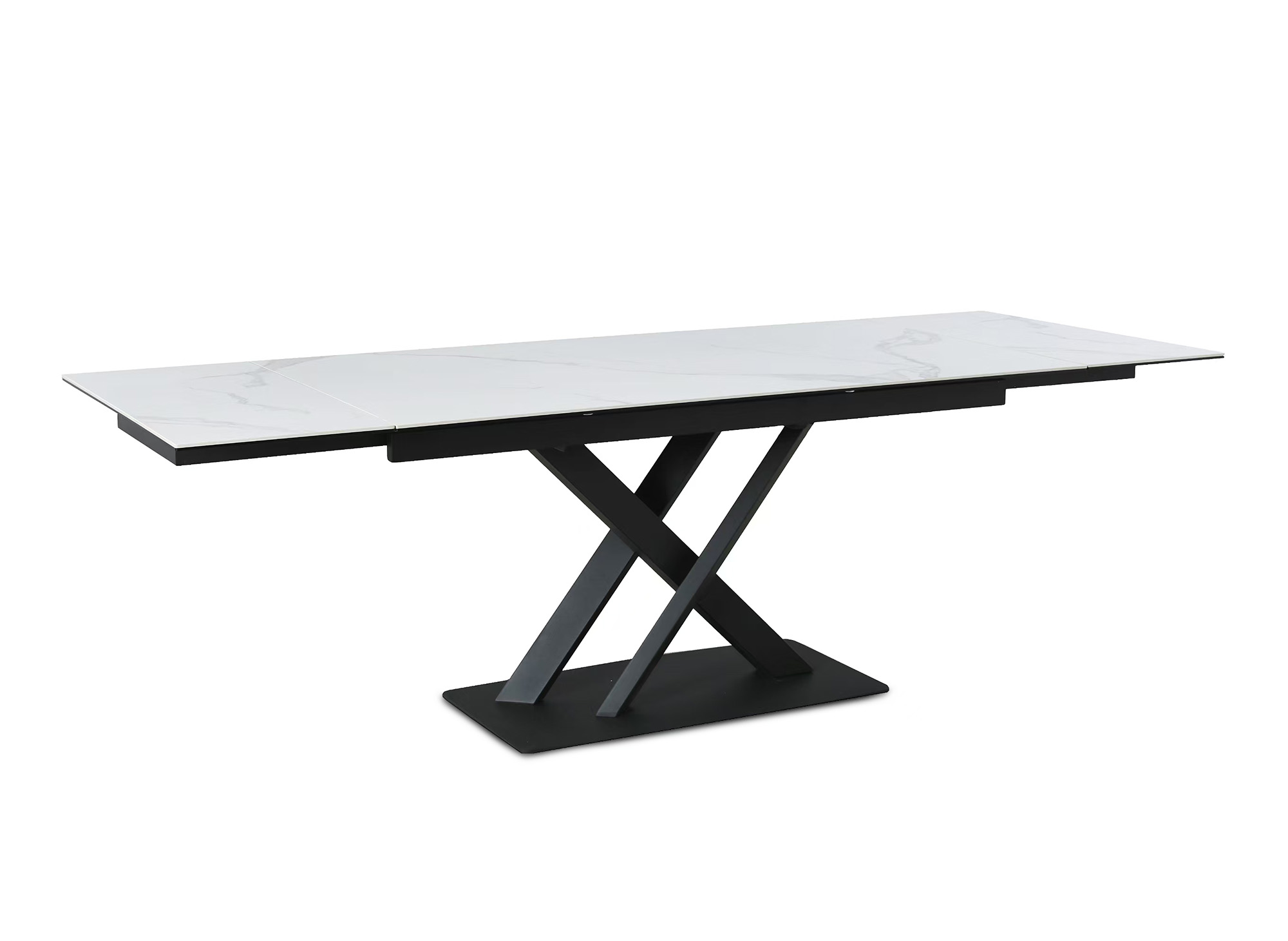 Table à manger extensible en céramique blanche 6-10 personnes ELEGANCE