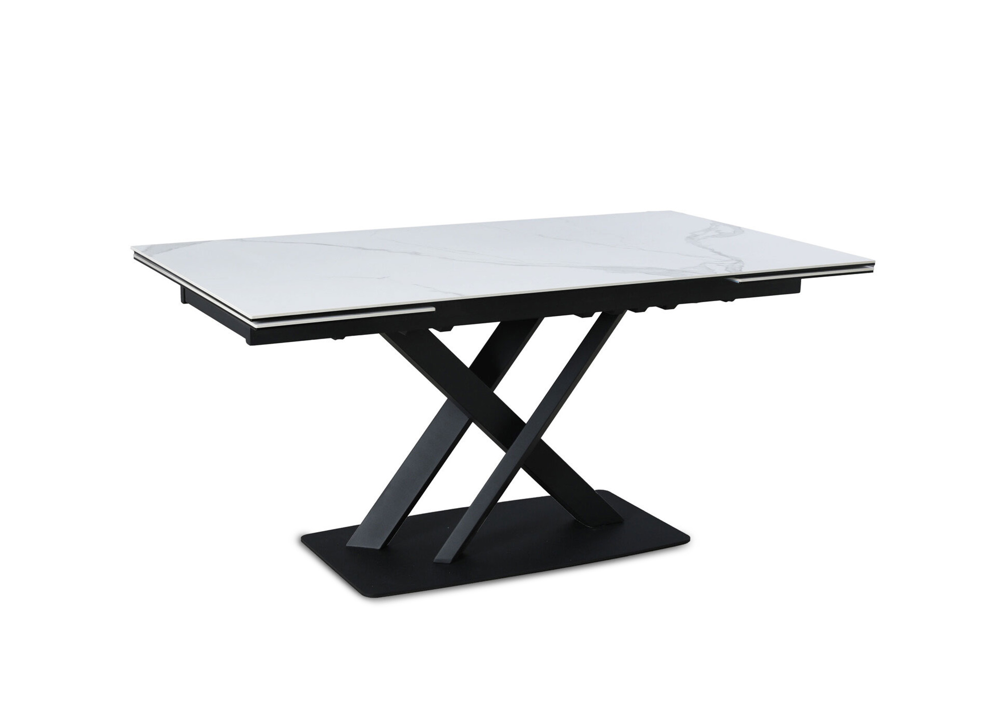 Table à manger extensible en céramique blanche 6-10 personnes ELEGANCE