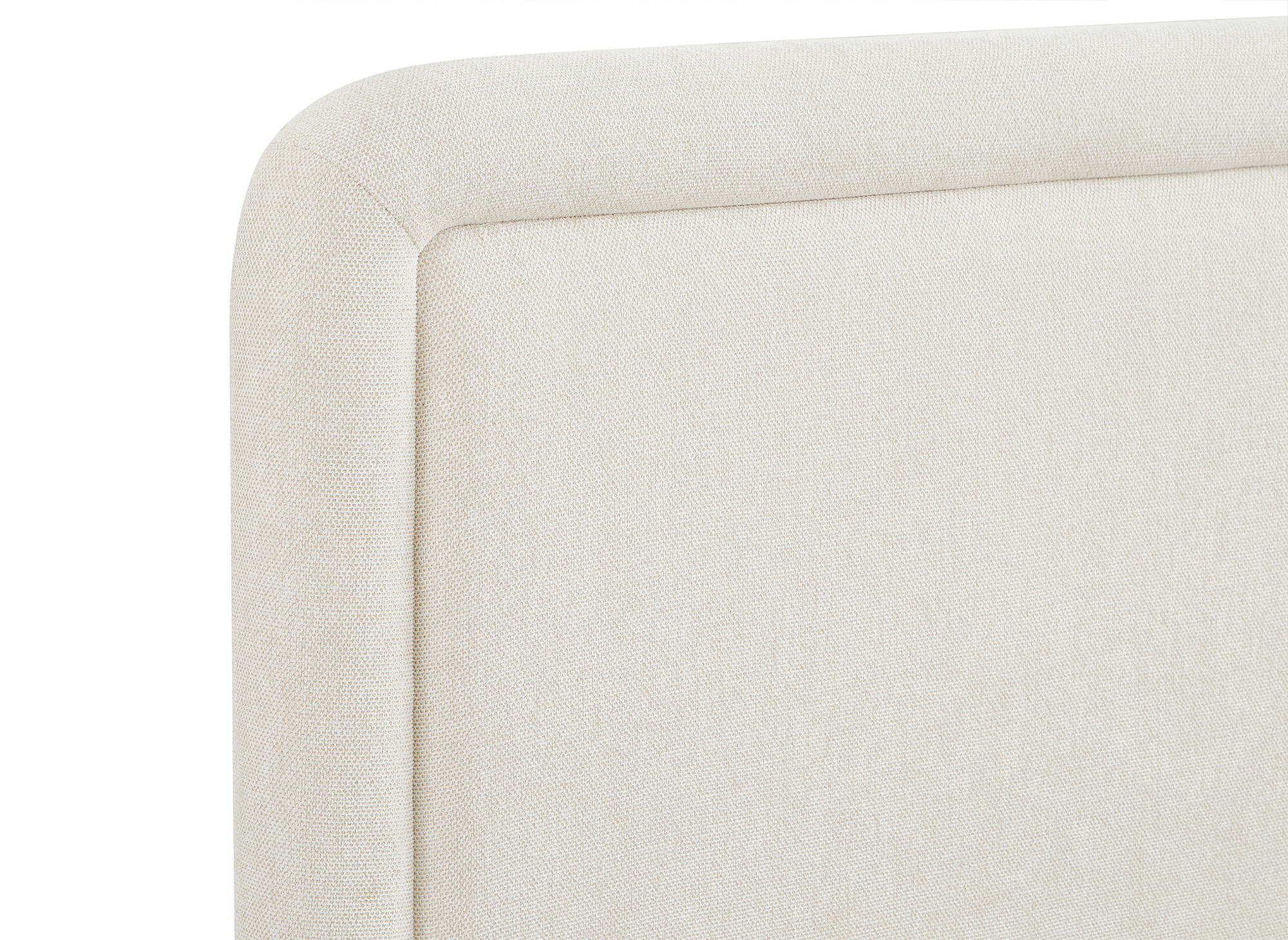 Lit double en tissu doux beige 180 x200 cm ANELA