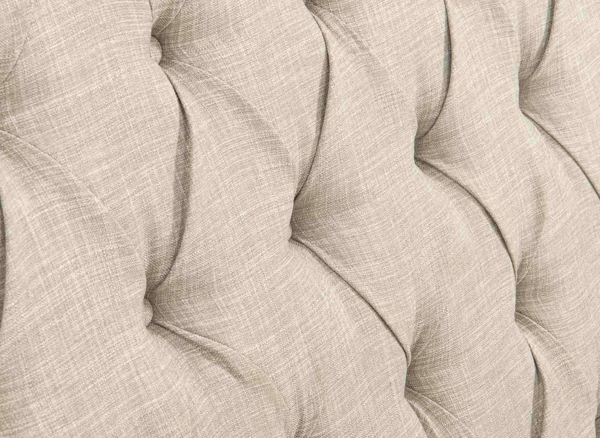 Lit coffre en tissu lin beige 180x200 cm MAXI