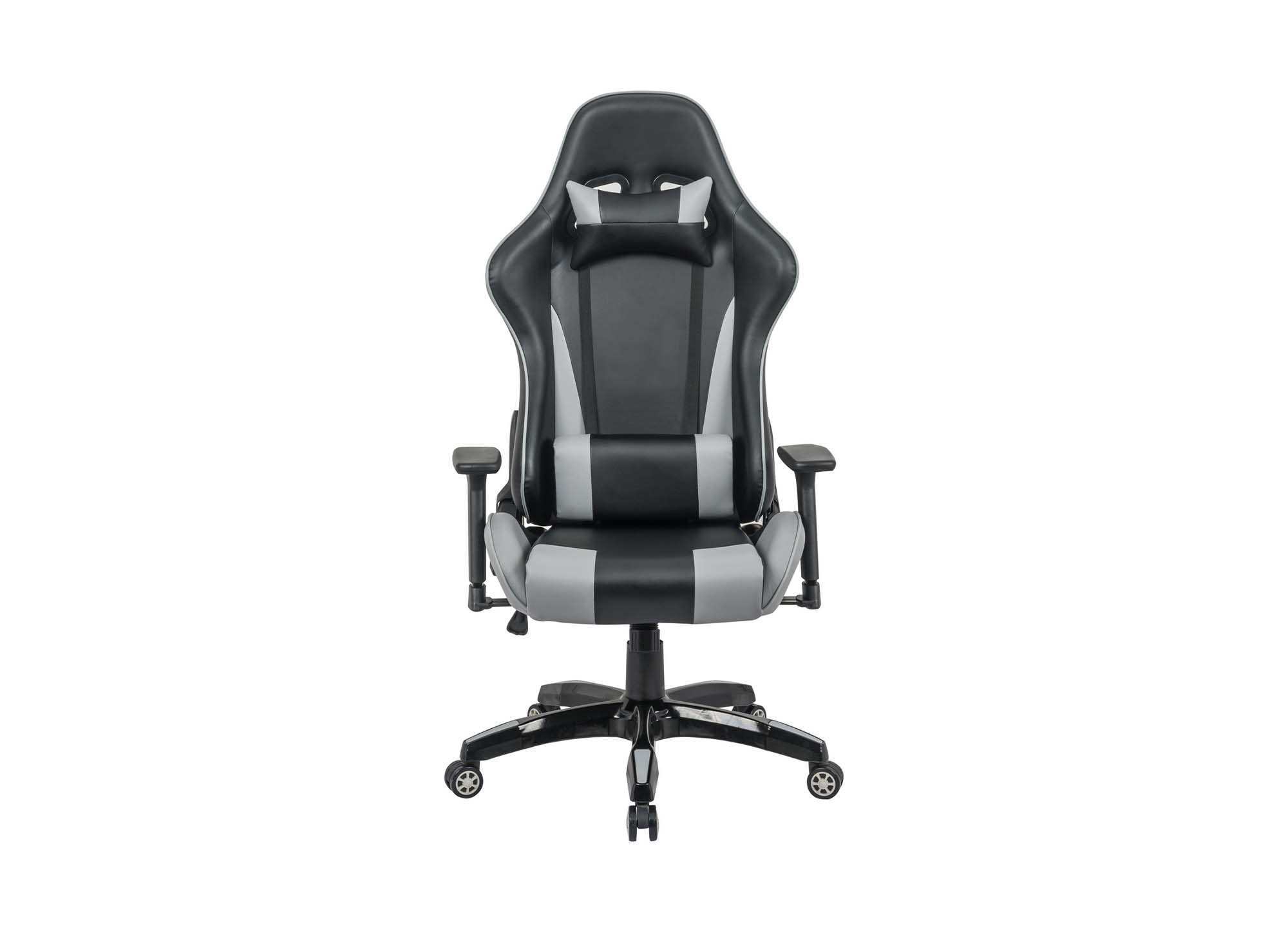 Fauteuil de bureau gamer en simili cuir noir et blanc LYHAM - DIP