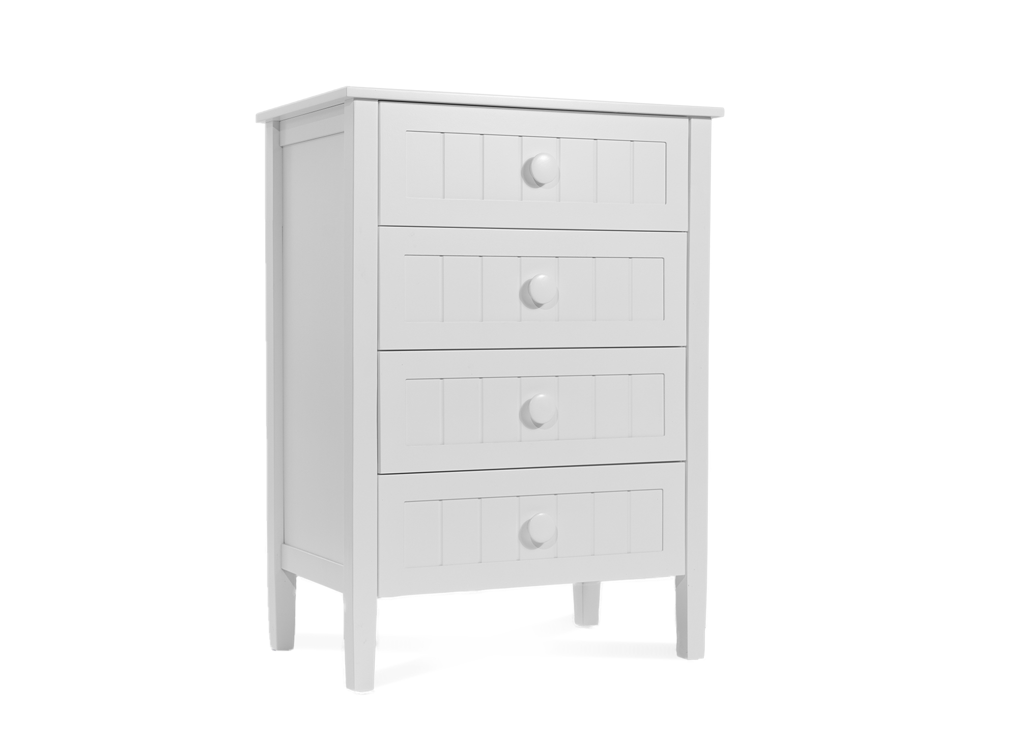 Commode 4 tiroirs en bois blanc KENNY