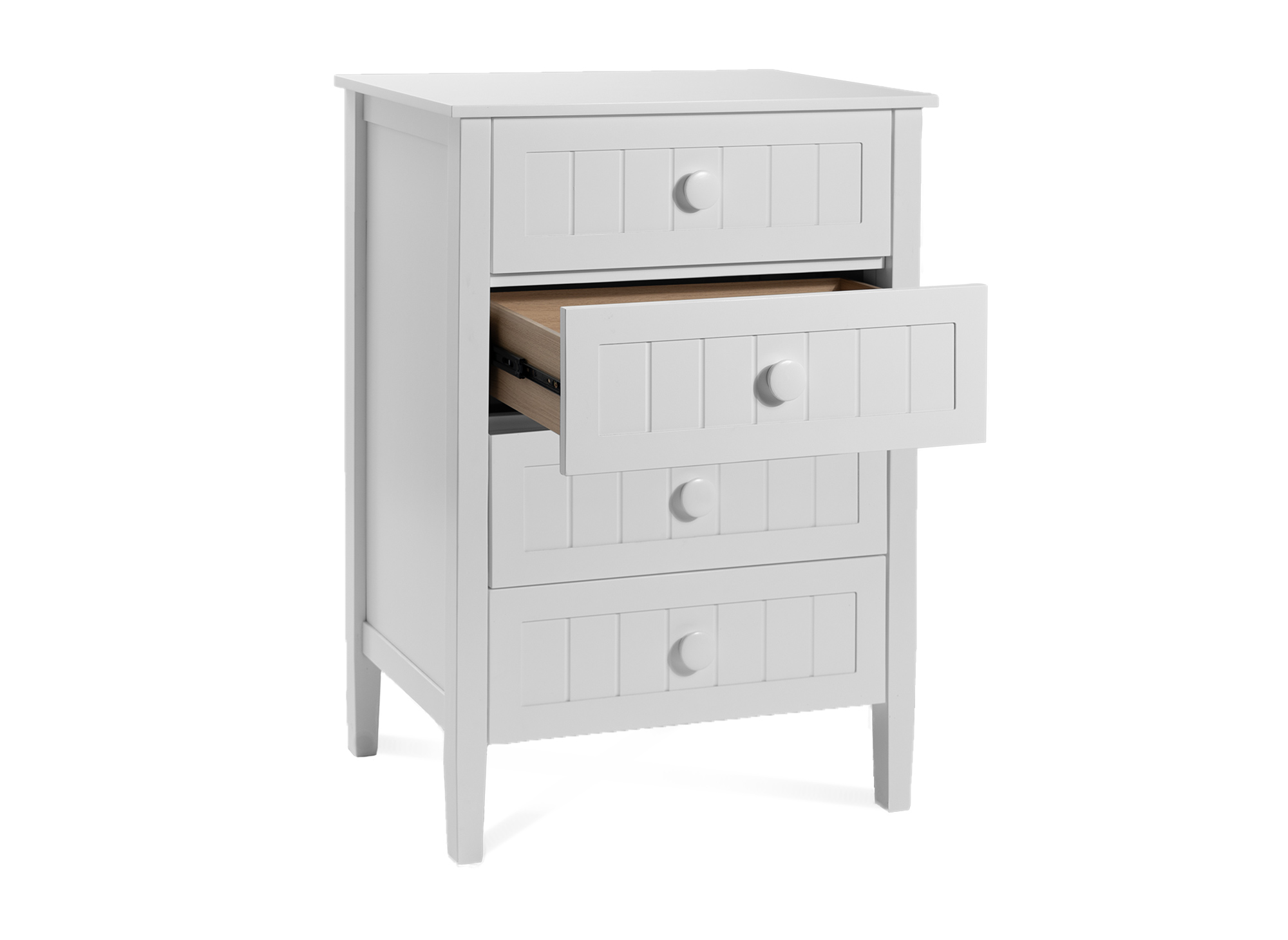 Commode 4 tiroirs en bois blanc KENNY