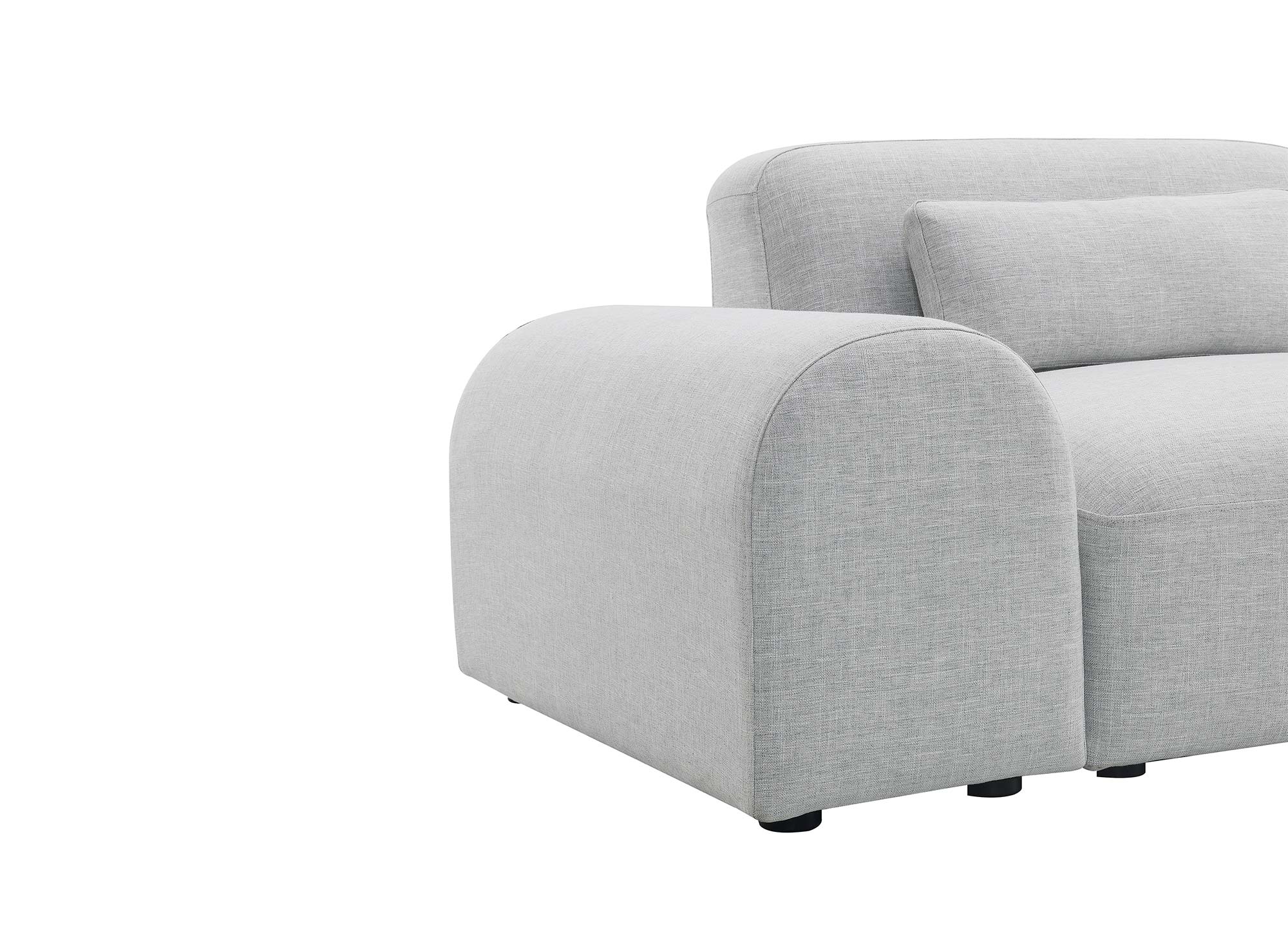 Canapé contemporain 3 places en tissu gris EMMA