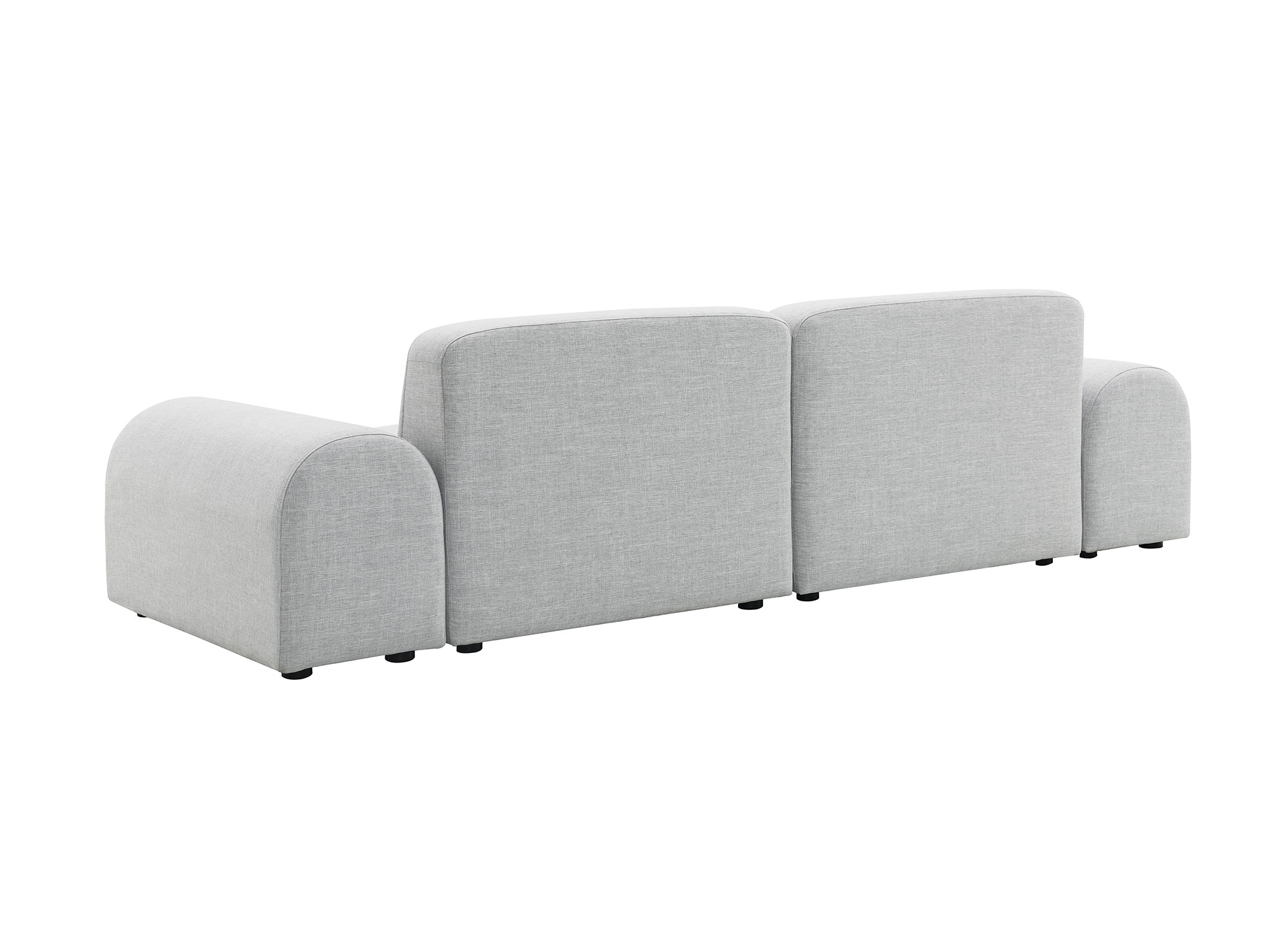 Canapé contemporain 3 places en tissu gris EMMA