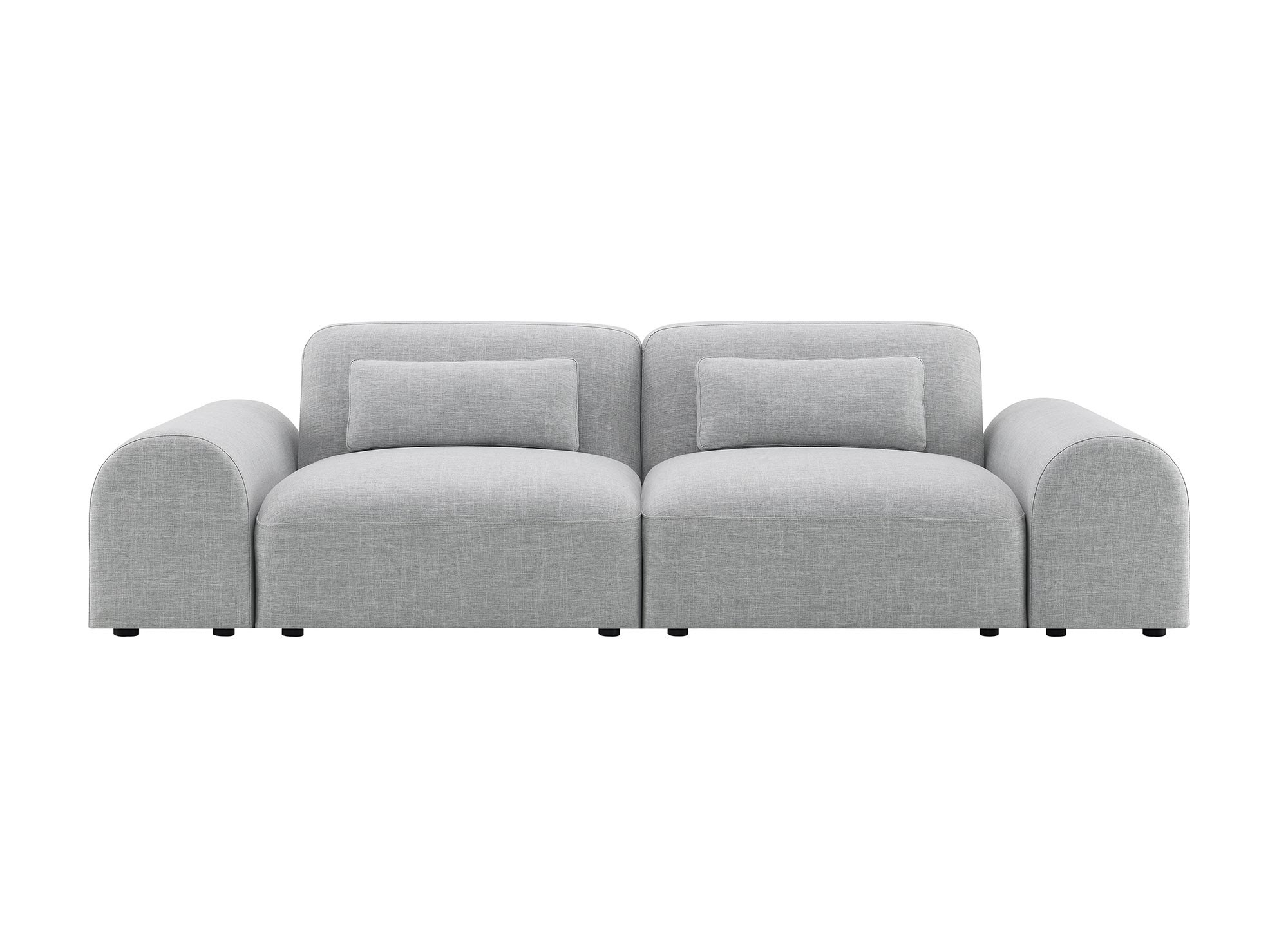 Canapé contemporain 3 places en tissu gris EMMA