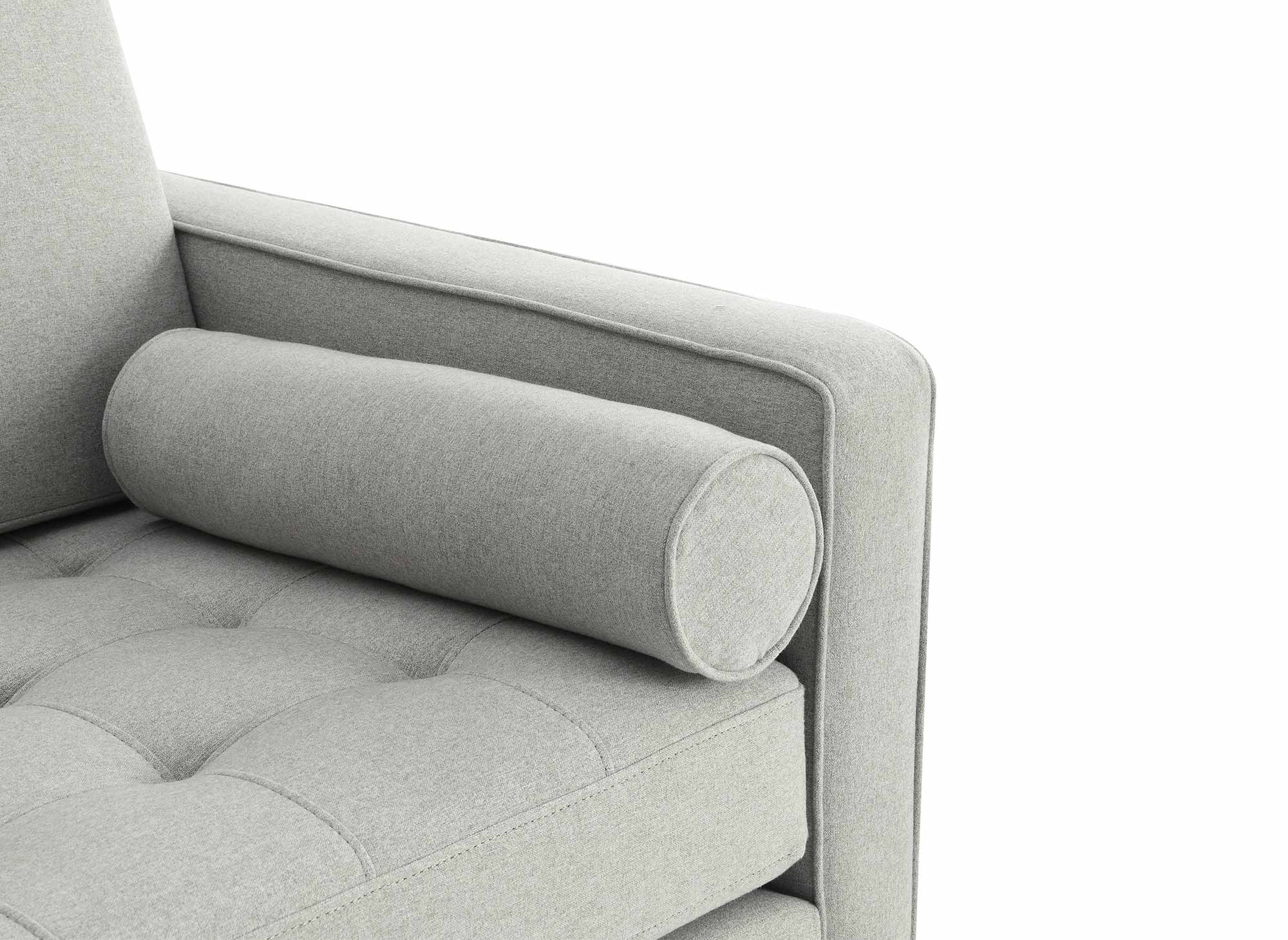 Canapé 3 places scandinave en tissu gris SALAMBO