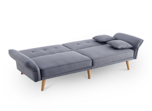 Banquette clic clac scandinave 3 places noir JESSY - DECOINPARIS